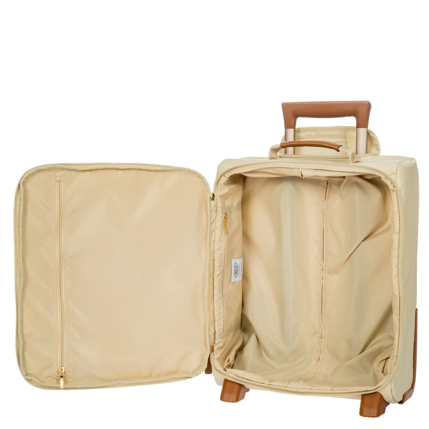 BRIC'S X-Travel 17.5" Underseat Trolley Luggage With Front Access Opening (Beige)