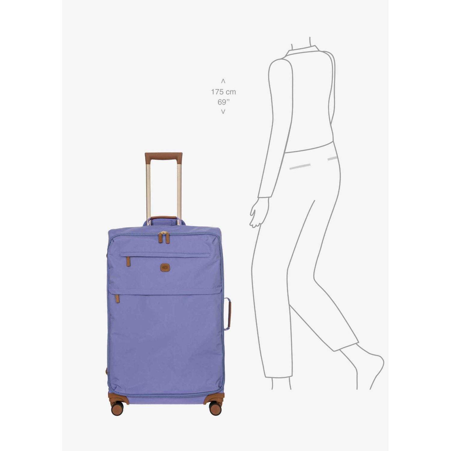 BRIC'S X-Travel 30" Large Luggage With Front Access Opening Spinner (Lilac)
