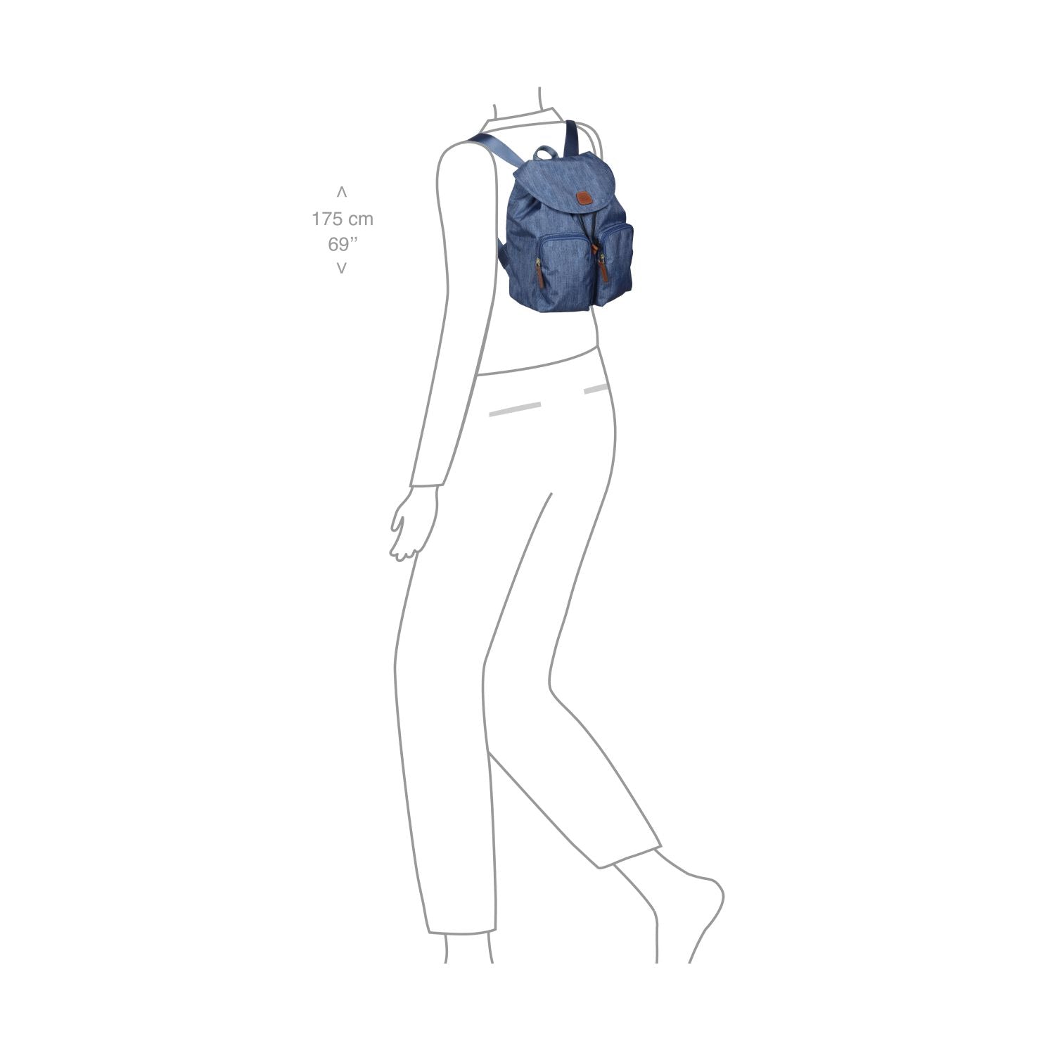 BRIC'S X-Travel City Backpack - Small (Jeans)