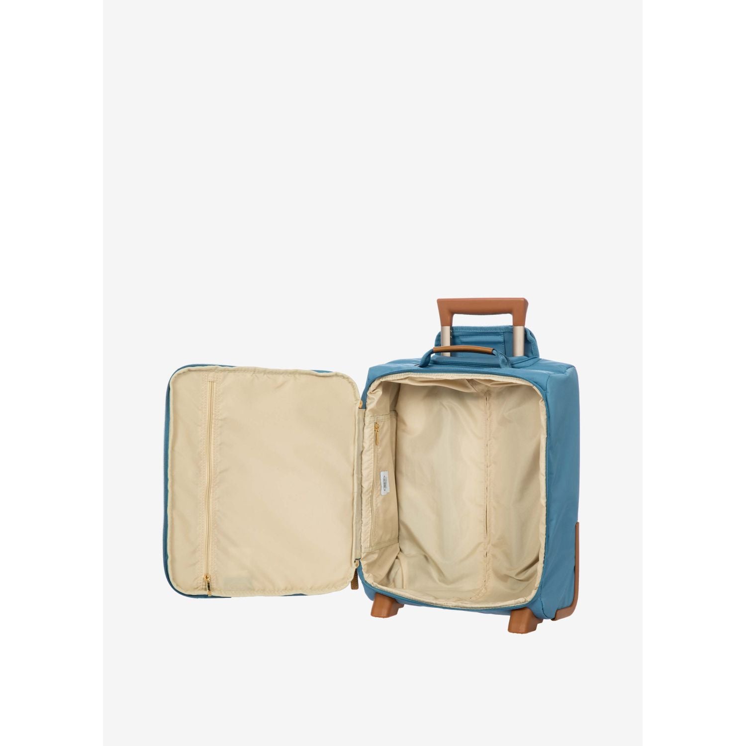 BRIC's X-Travel 17.5" Underseat Trolley Luggage With Front Access Opening (Sky)