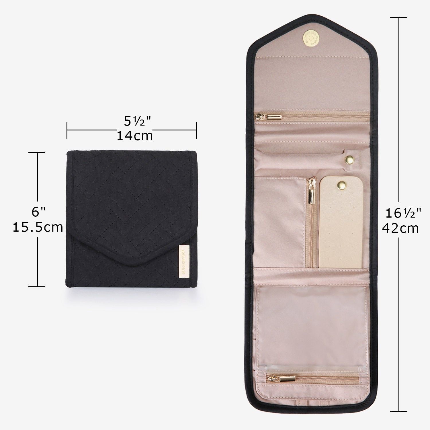 Bagsmart Peri Folding Jewelry Organizer Small (Black)