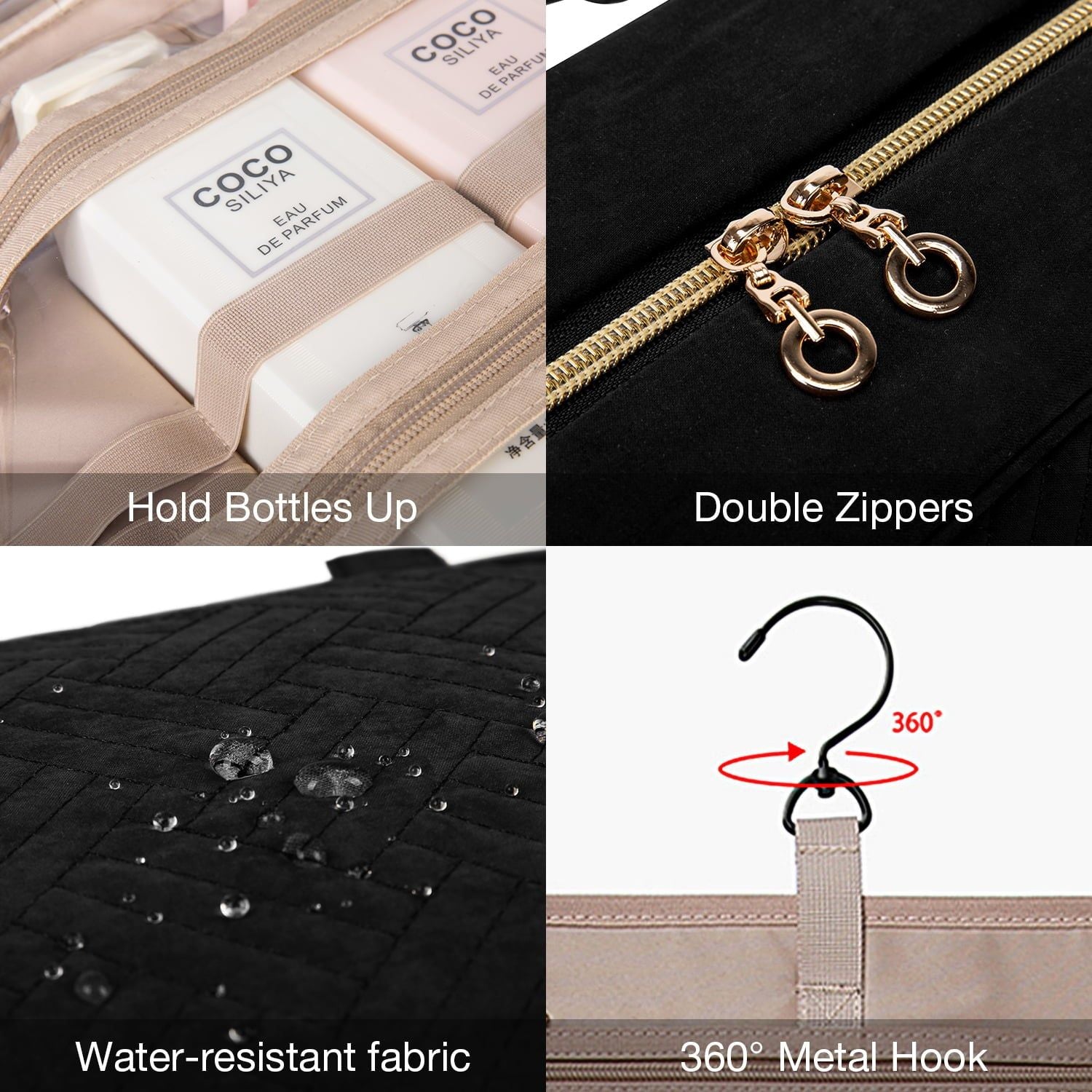 Bagsmart The Space Saver Toiletry Bag Medium (Black)