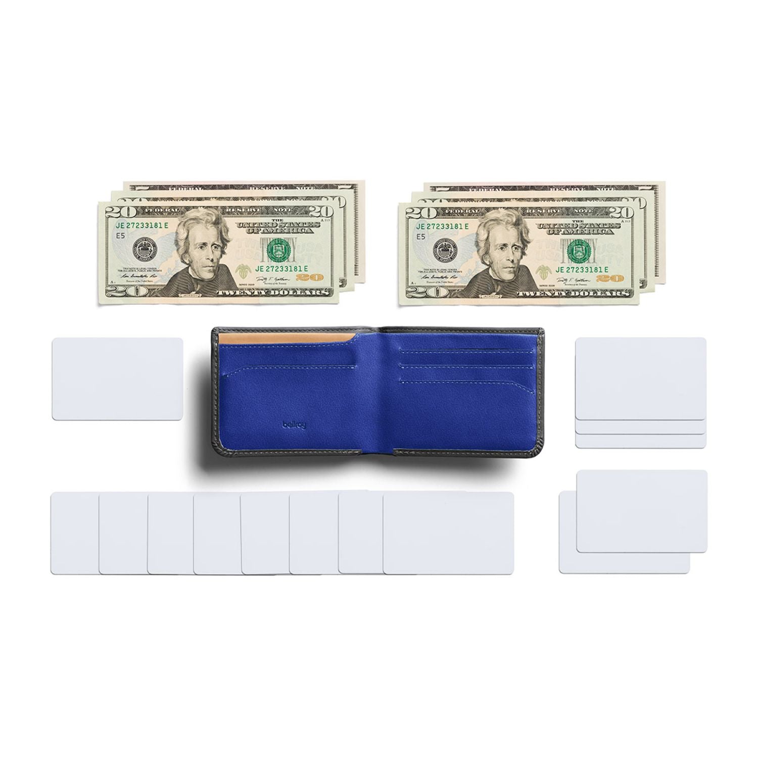 Bellroy Hide & Seek Wallet LO (RFID Protected) - Charcoal Cobalt