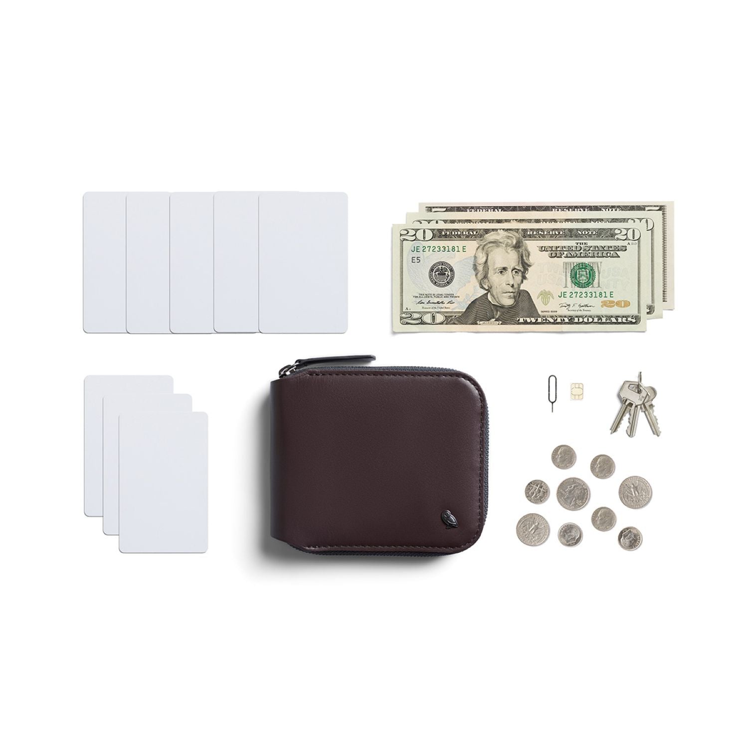 Bellroy Zip Wallet - Deep Plum
