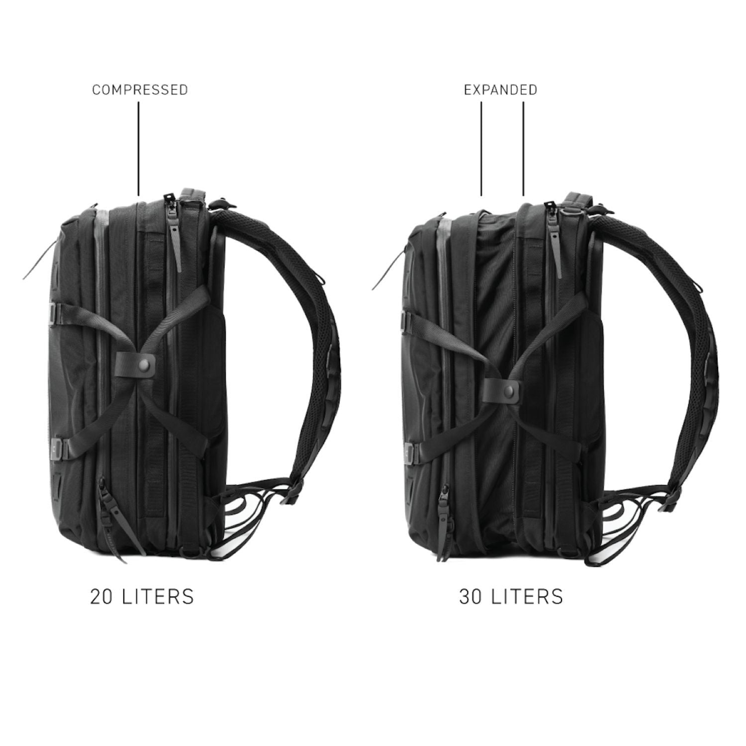 Black Ember Forge 30 15 Convertiable Travel Pack  - Jet Black