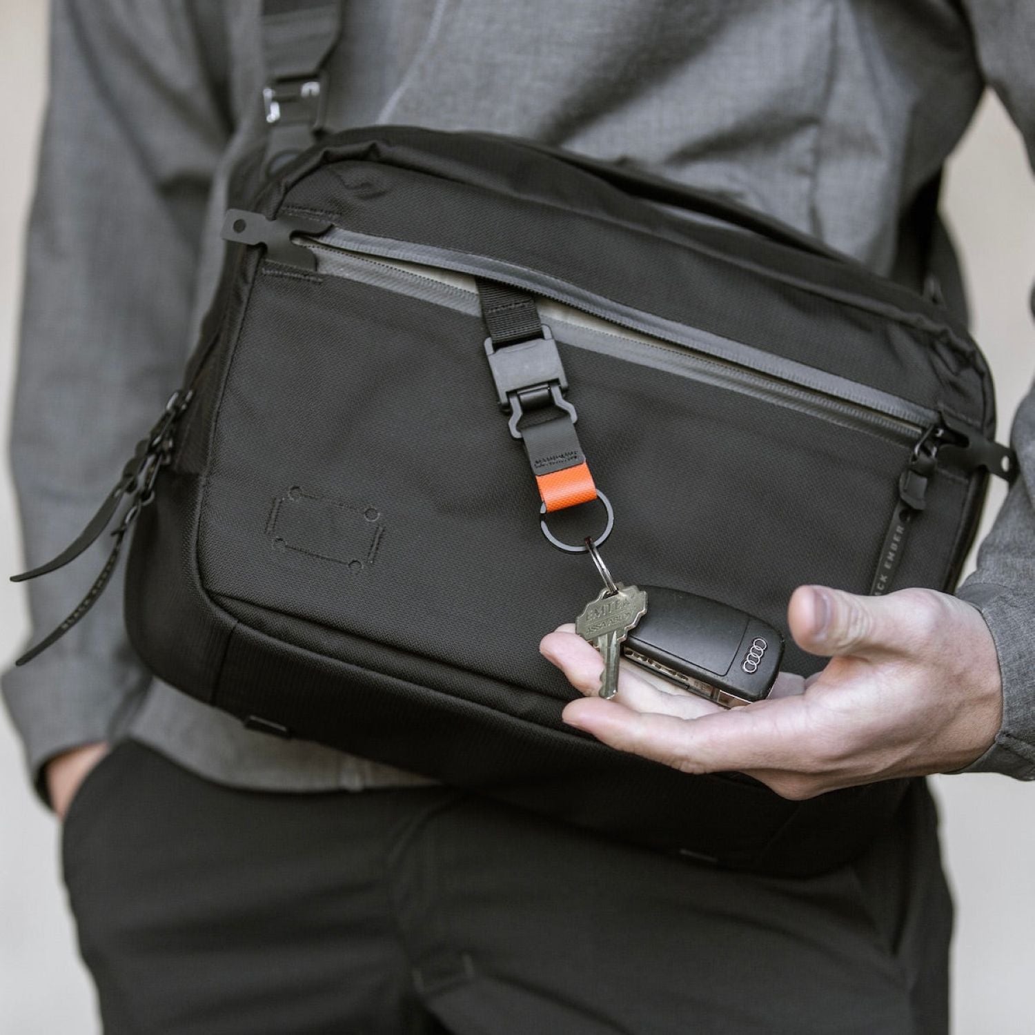 Black Ember (Limited Edition) 11" Tablet Grip Sling Bag 8L - Ember Orange