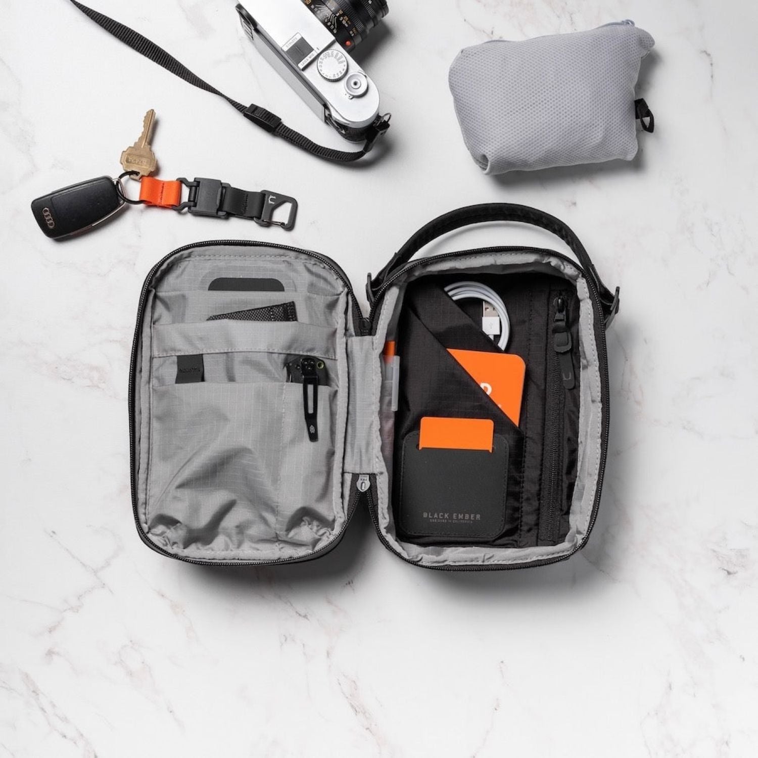 Black Ember (Limited Edition) Kompak Sling Bag 5L - Ember Orange