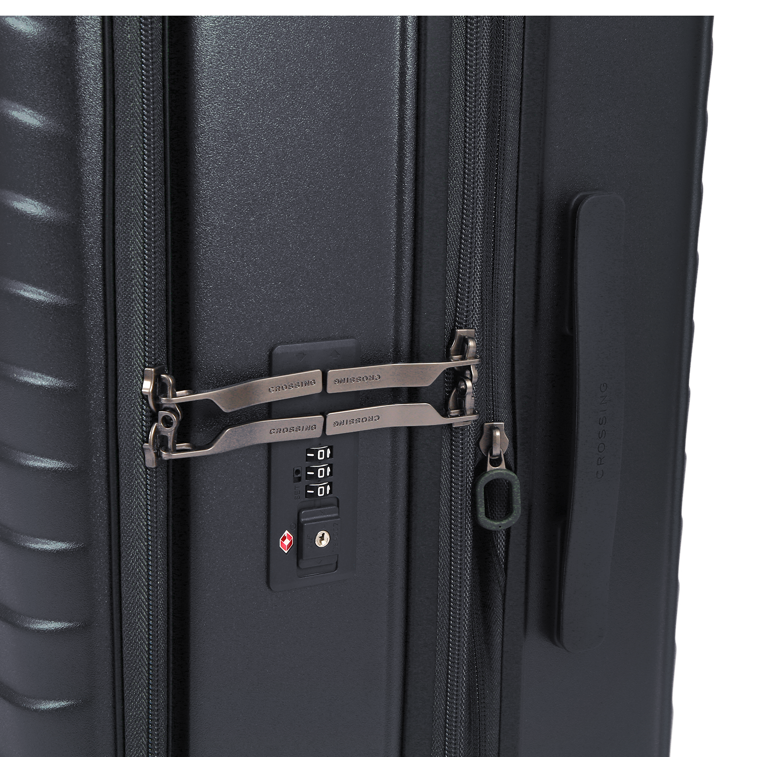 CROSSING INVI 25" Medium Expandable Luggage With Front & Middle Access V3 - Black