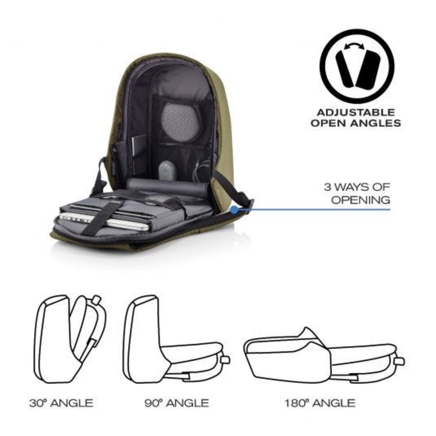 Bobby Hero Regular Anti-Theft Backpack - Green