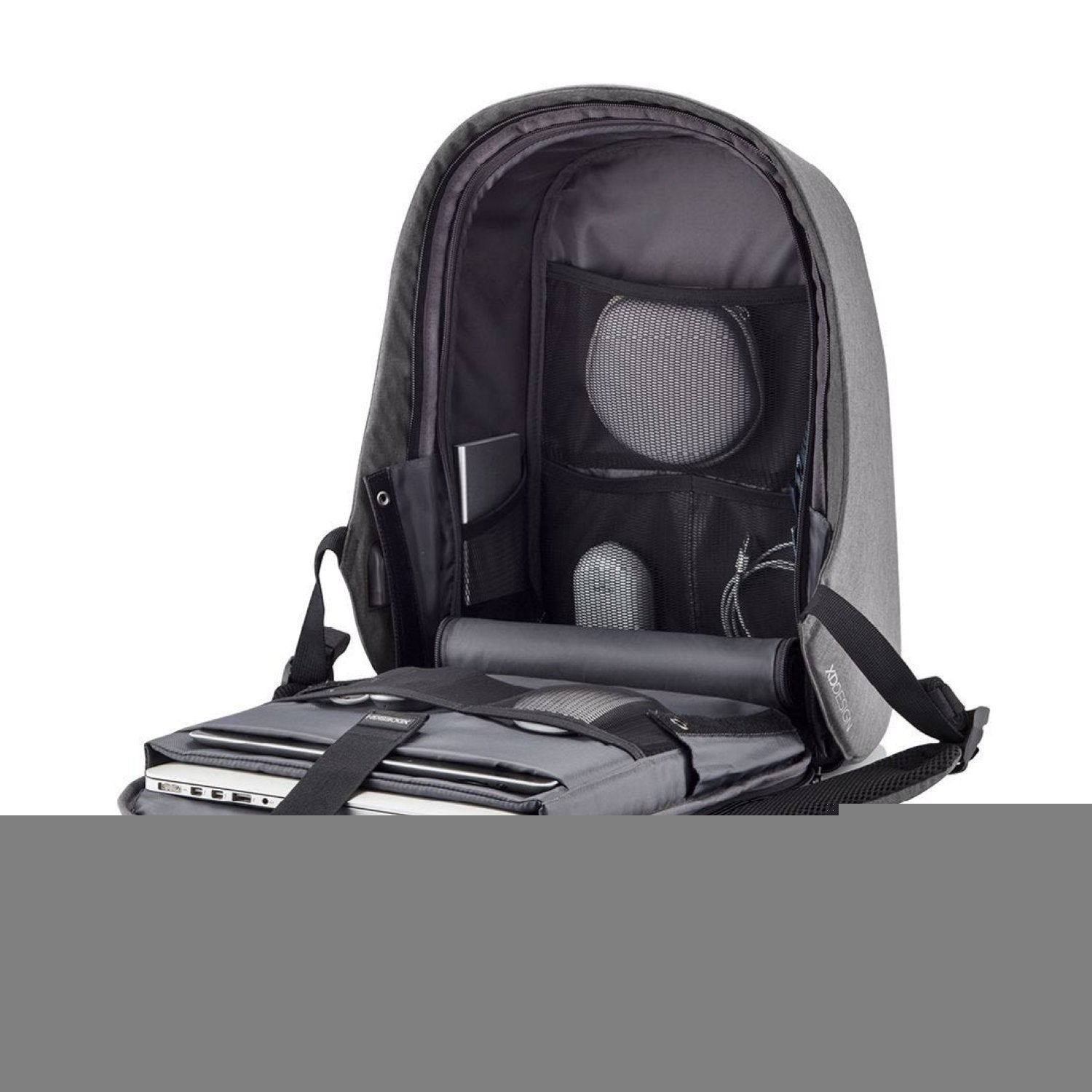 Bobby Hero Small Anti-Theft Backpack - Grey