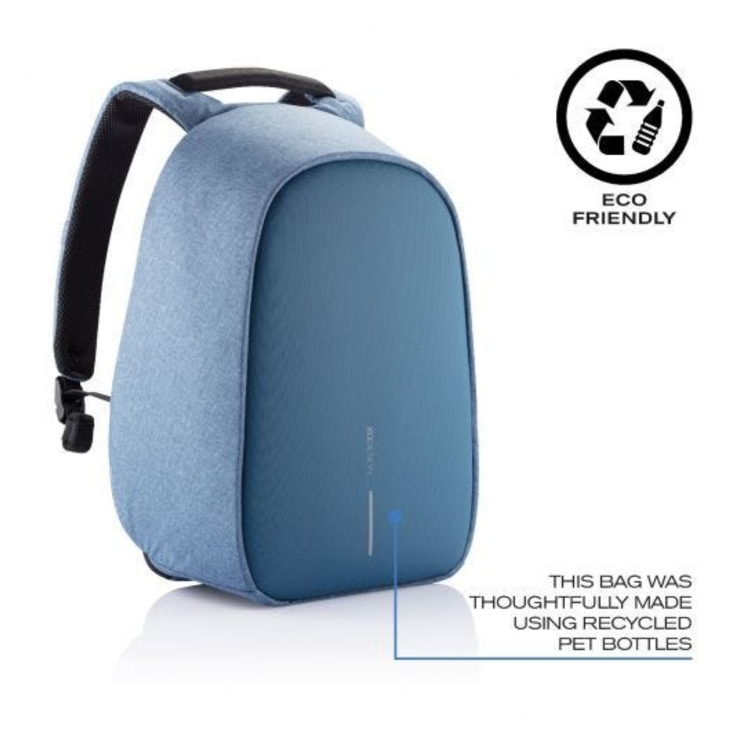 Bobby Hero Small Anti-Theft Backpack - Light Blue