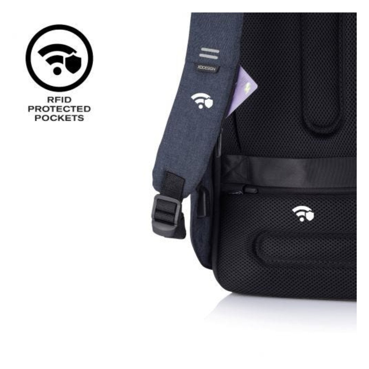 Bobby Hero Small Anti-Theft Backpack - Navy