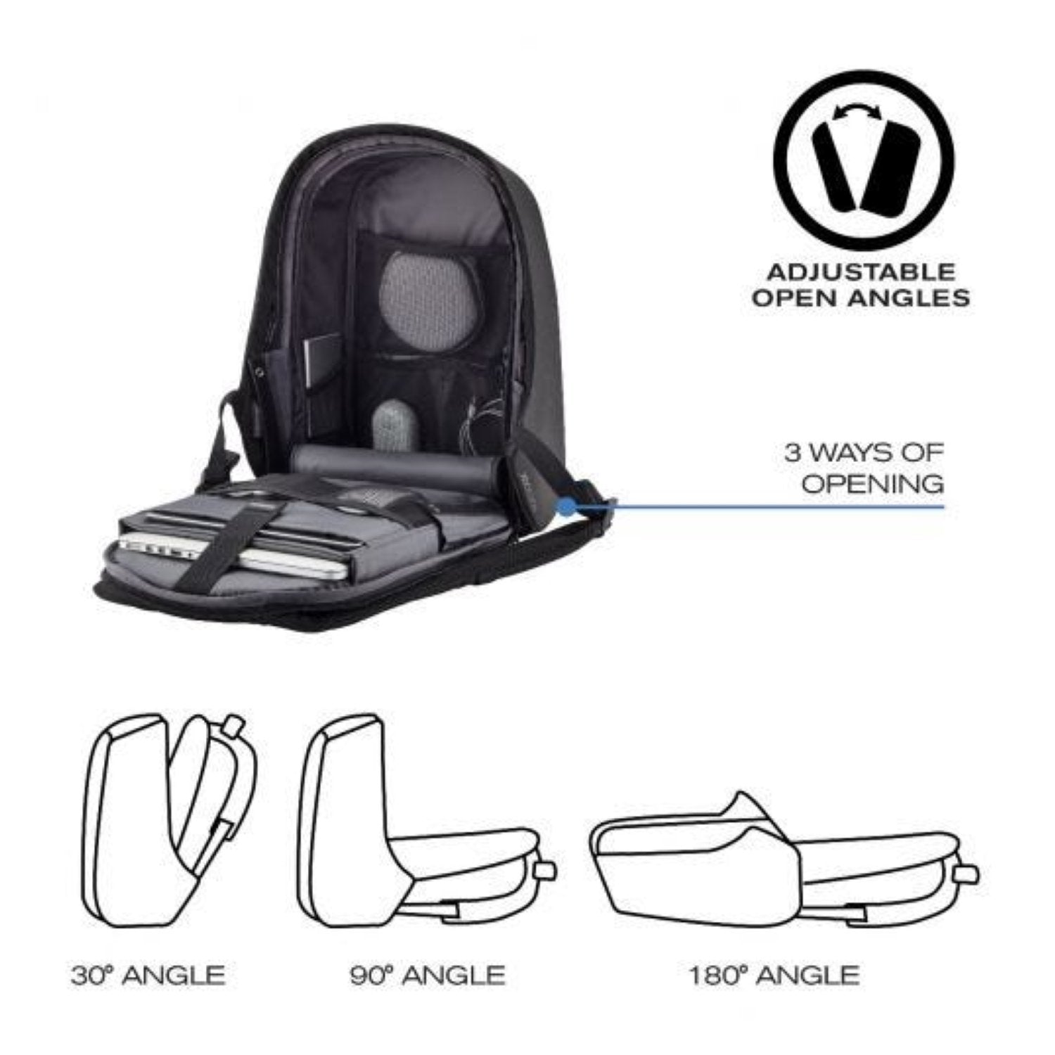 Bobby Hero Xl Anti-Theft Backpack - Black