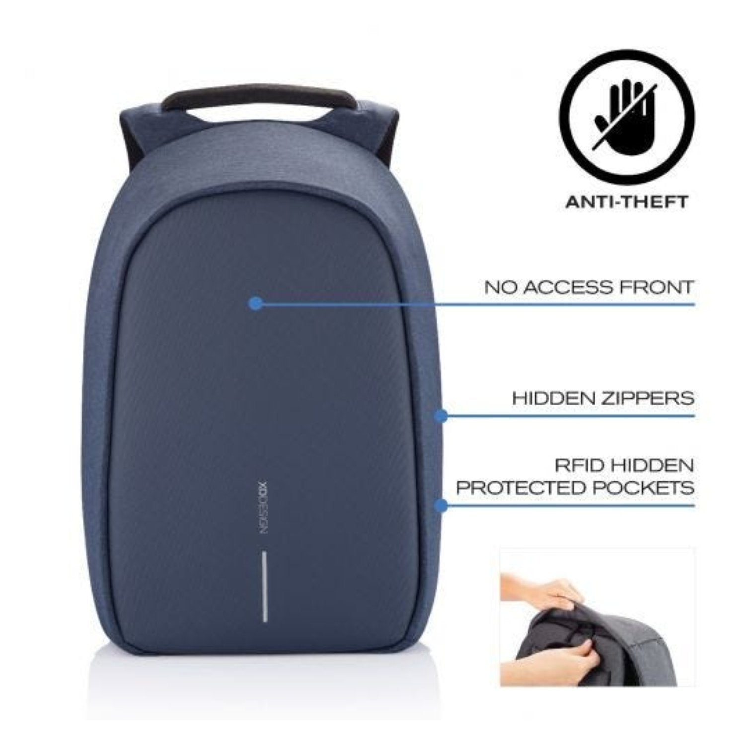 Bobby Hero Xl Anti-Theft Backpack - Navy