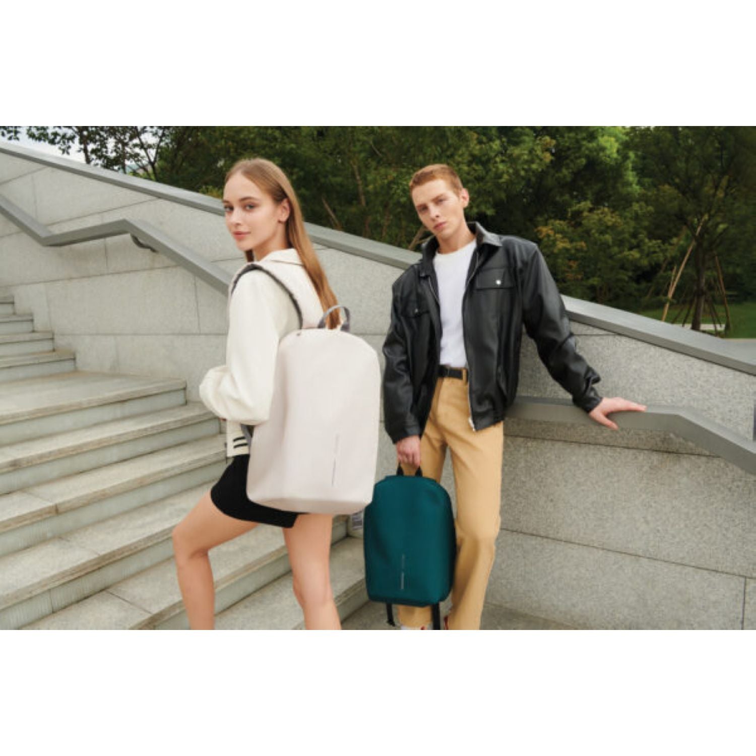 Bobby Soft Anti-Theft Backpack - Light Grey