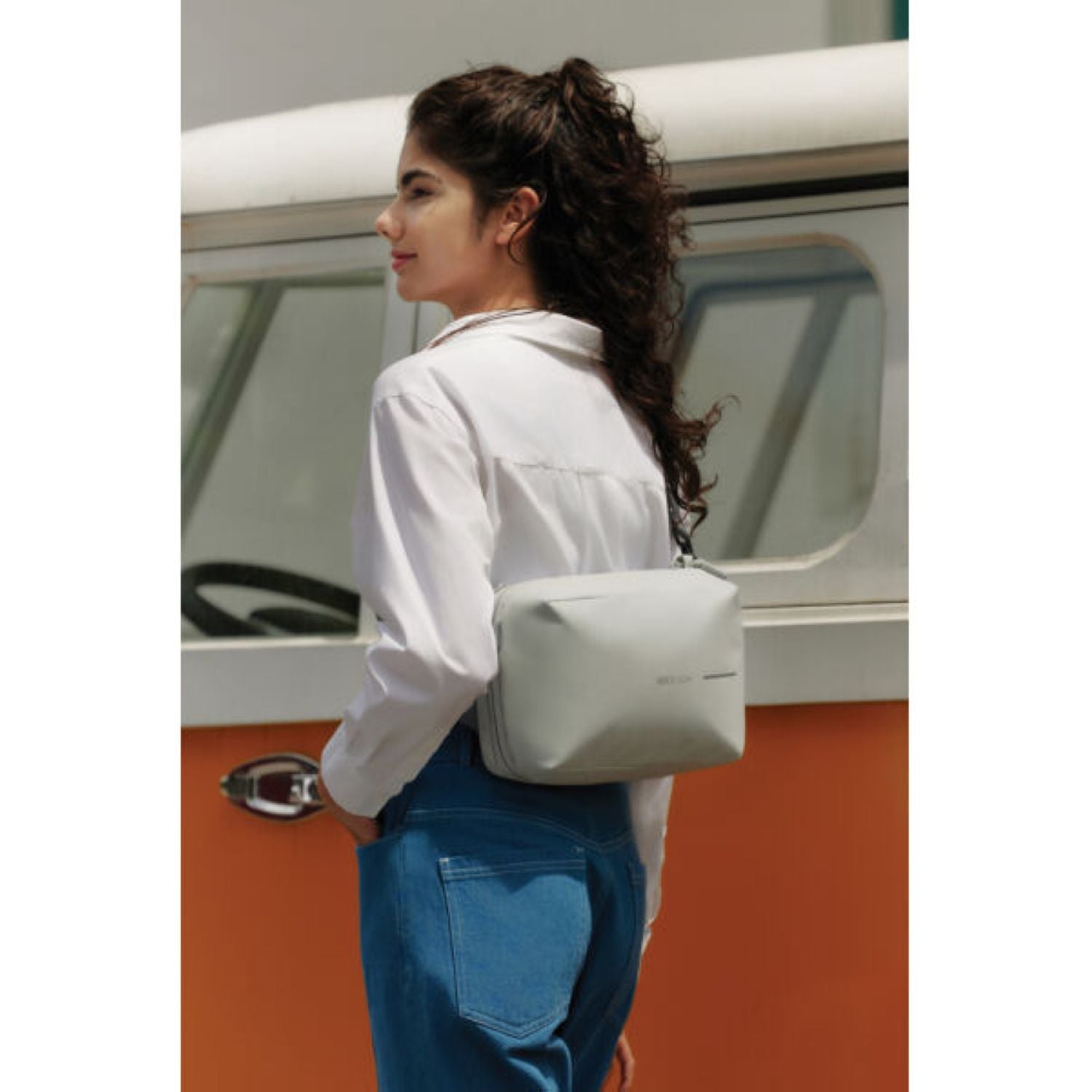 Bobby XD Design Urban Water Resistant Expandable Sling 3L To 5L - Off White