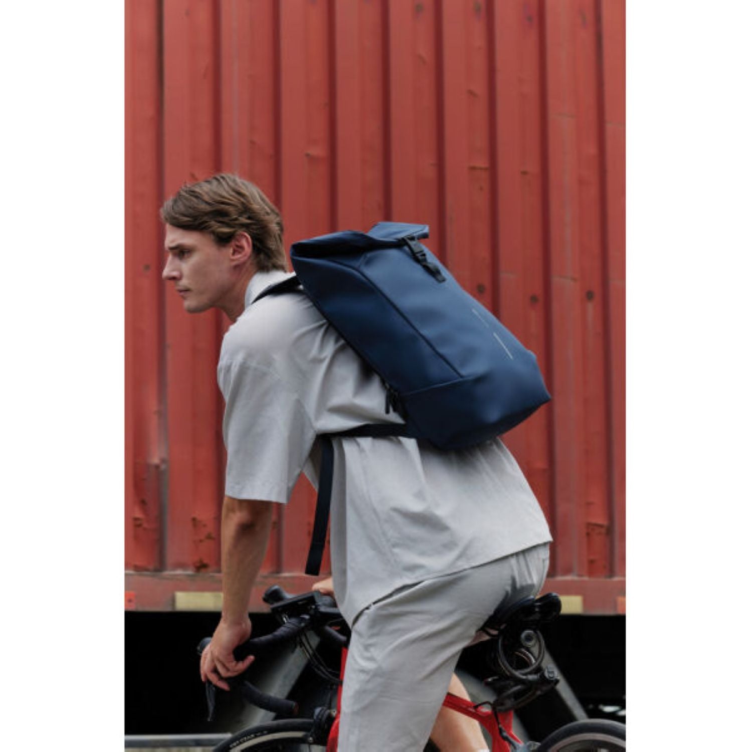 Bobby XD Design Urban Water Resistant Flap-Top Backpack 18L To 23L - Navy