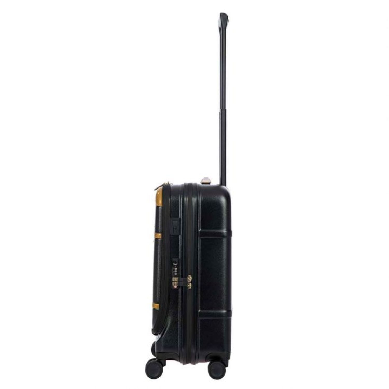 Bric's Bellagio 2 21" Carry-On Luggage With Front Access Opening Spinner And Pocket With USB (Black/Tobacco)