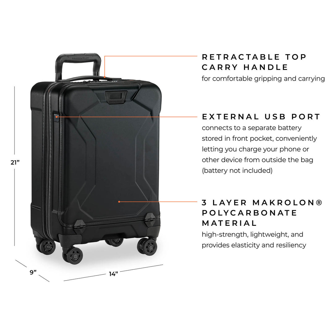 Briggs & Riley Torq 2.0 International Carry-On Luggage Spinner (Stealth)