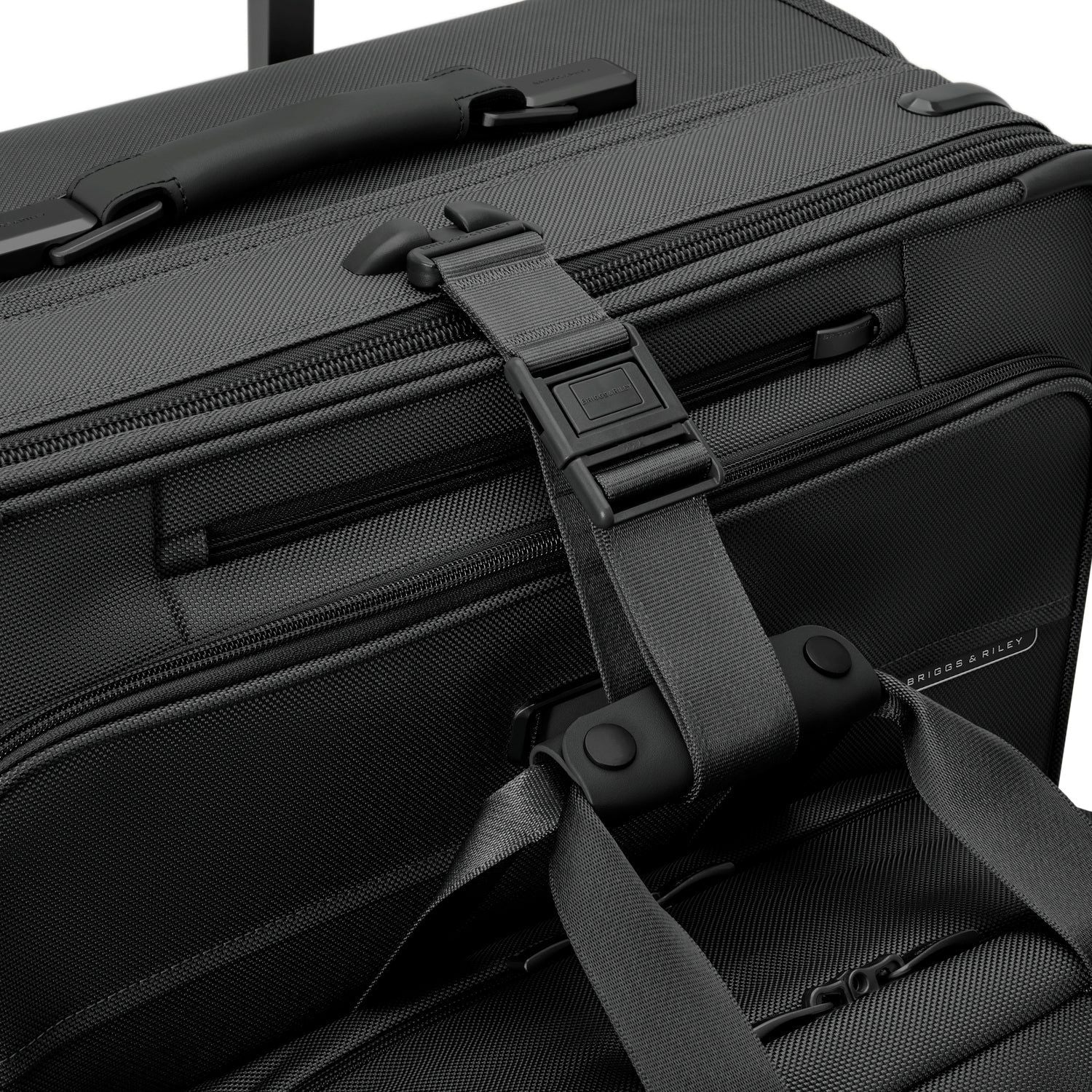 Briggs & Riley Baseline Compact Checked Expandable Spinner - Black