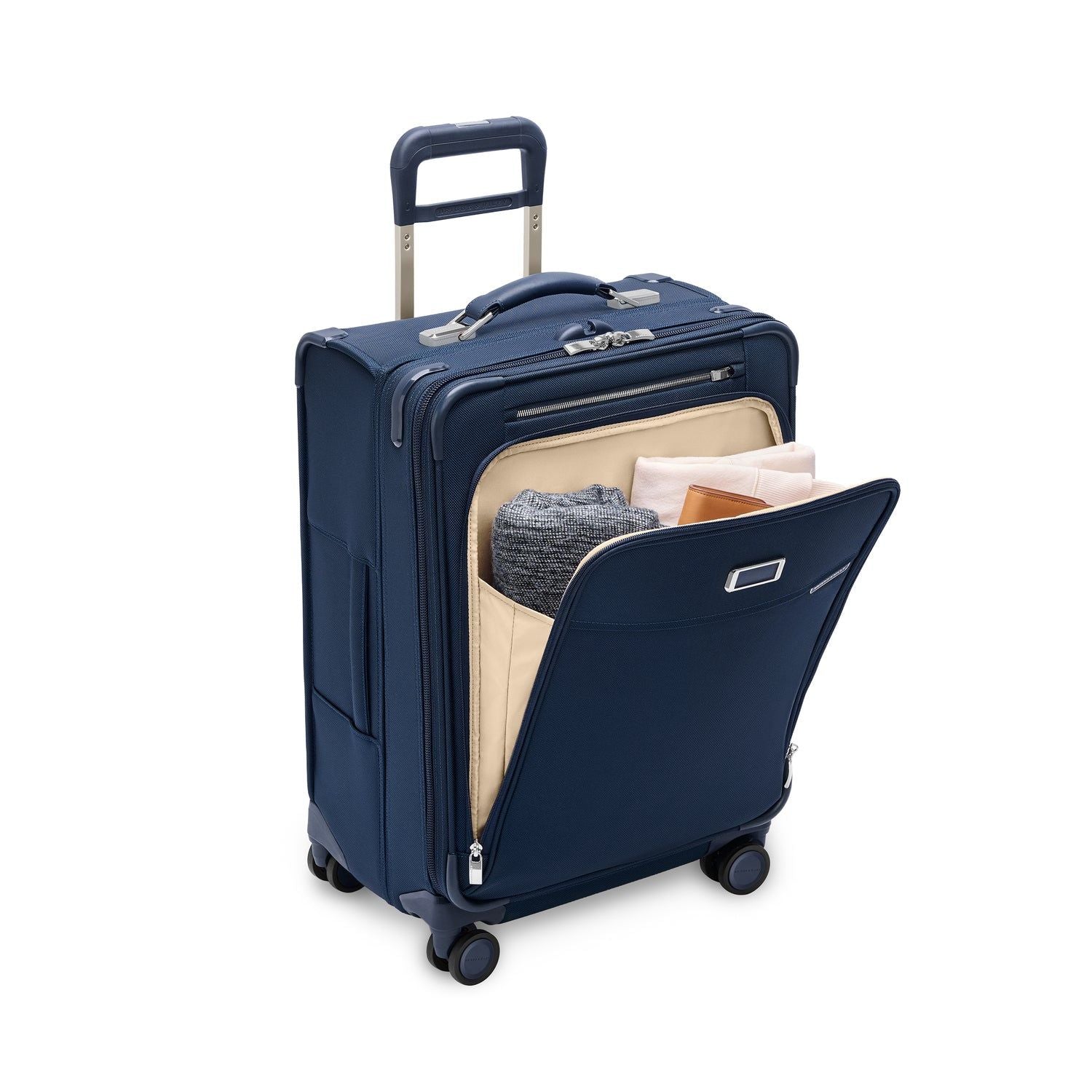 Briggs & Riley Baseline Compact Checked Expandable Spinner  - Navy
