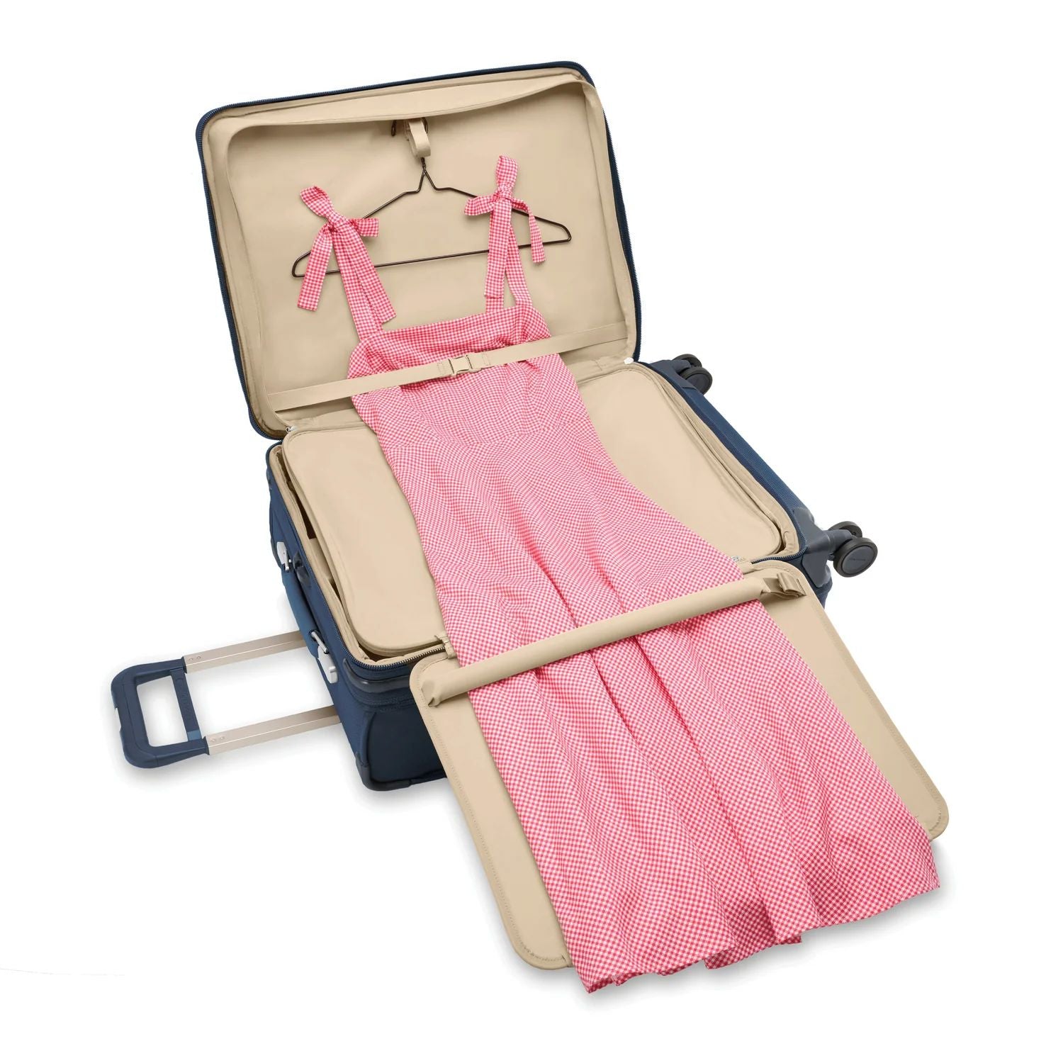 Briggs & Riley Baseline Compact Checked Expandable Spinner  - Navy