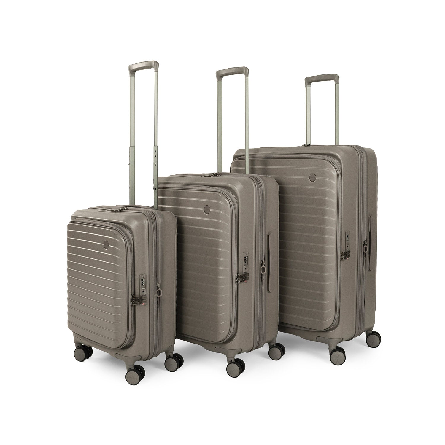CROSSING INVI 20" Carry On Expandable Luggage With Front & Middle Access - Latte