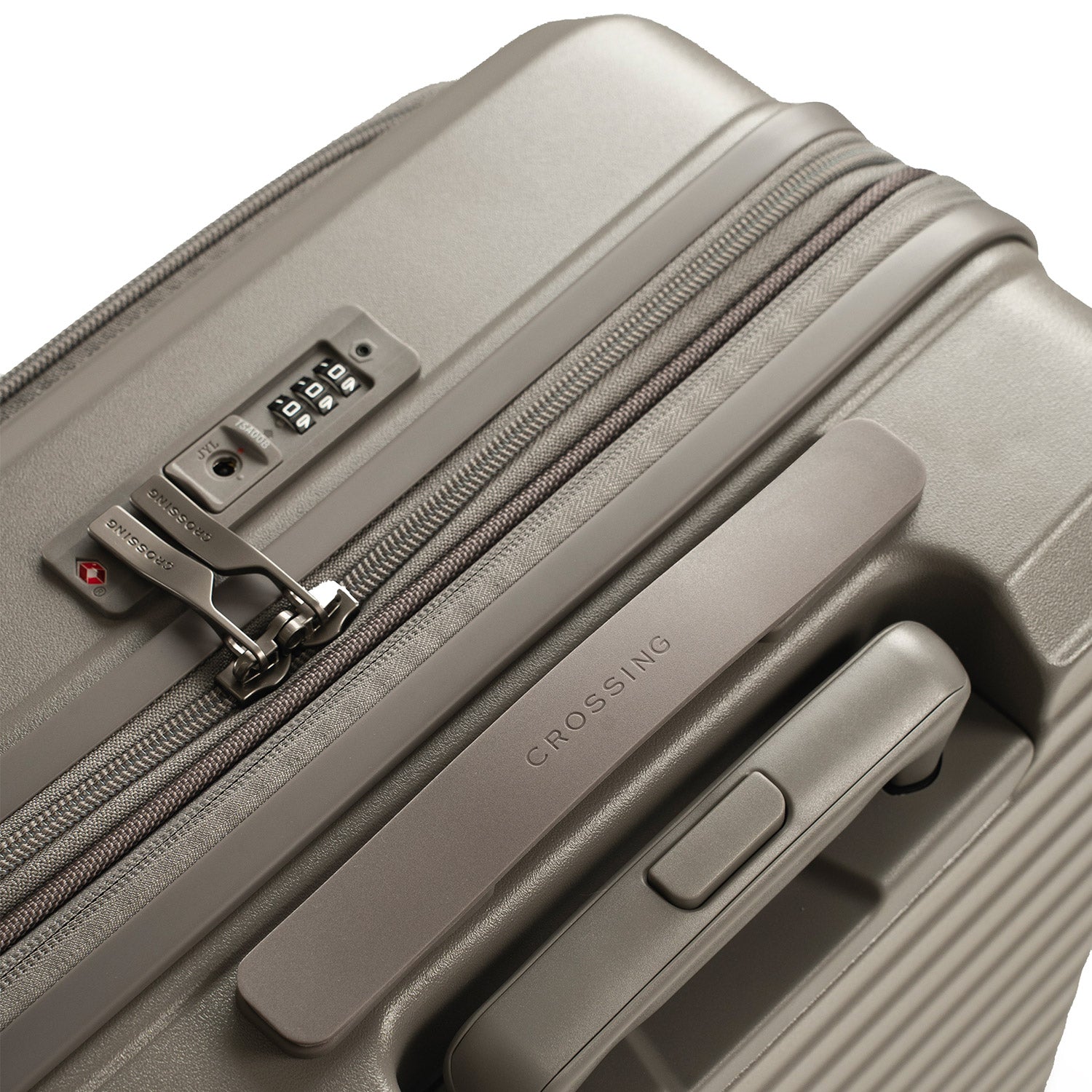 CROSSING INVI 20" Carry On Expandable Luggage With Front & Middle Access - Latte