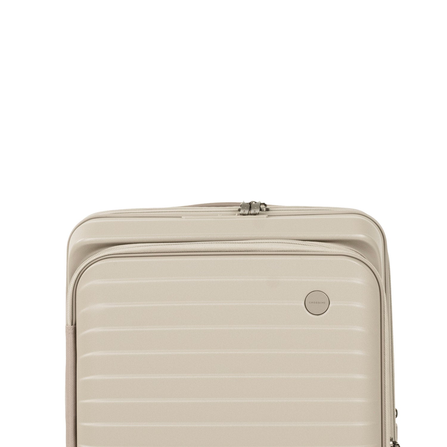 CROSSING INVI 20" Carry On Expandable Luggage With Front & Middle Access - Taupe
