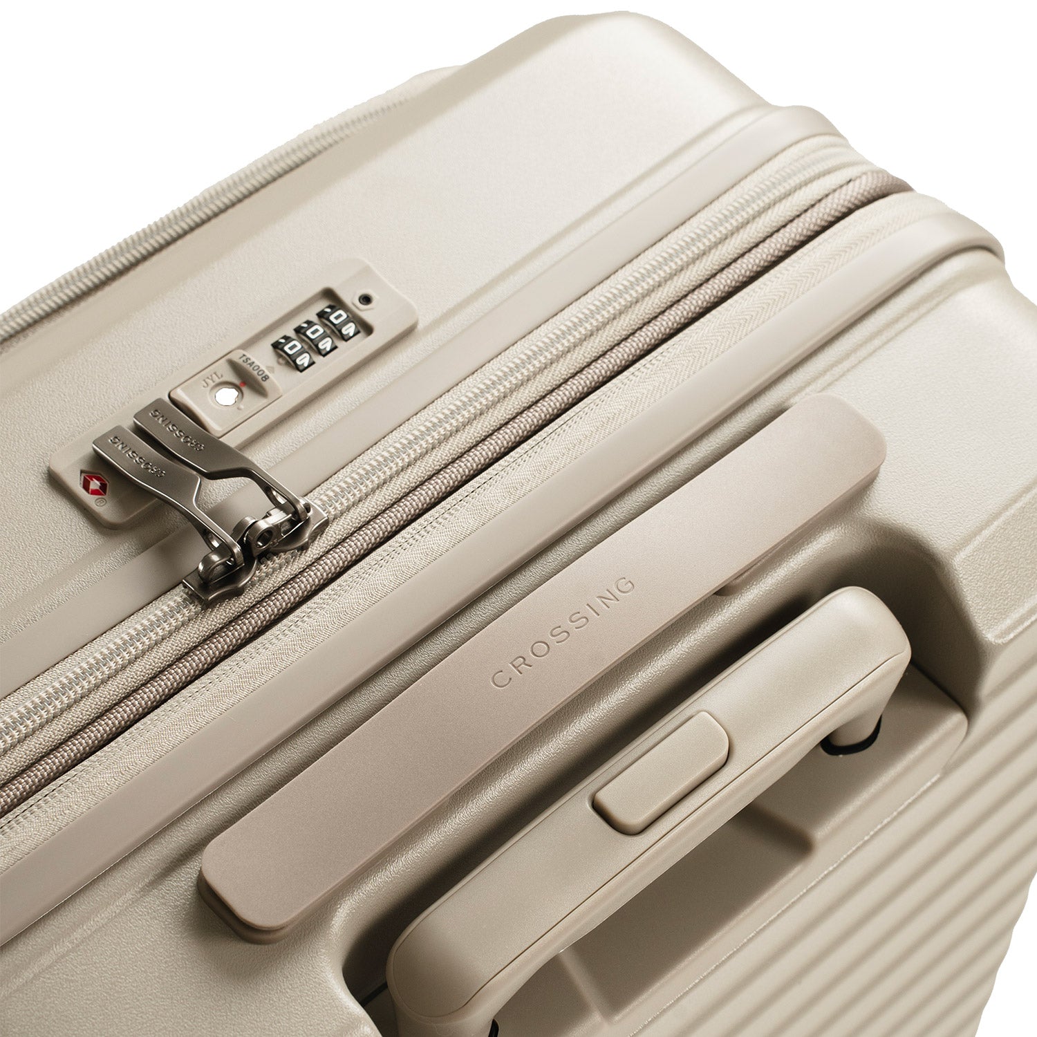 CROSSING INVI 20" Carry On Expandable Luggage With Front & Middle Access - Taupe