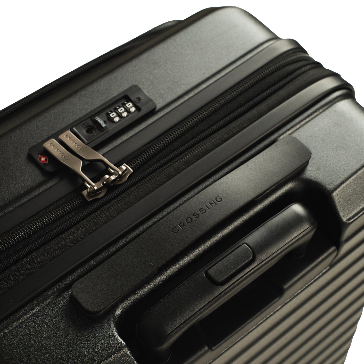 CROSSING INVI 20" Carry On Expandable Luggage With Front & Middle Access - Black