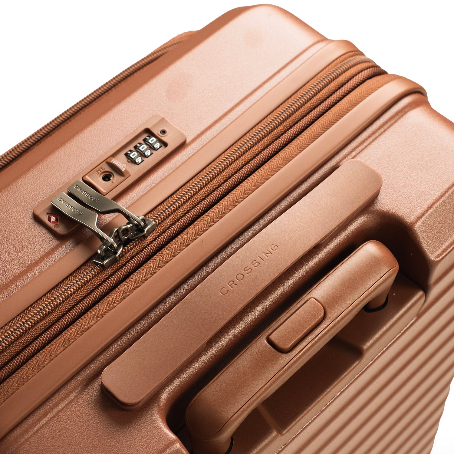 CROSSING INVI 20" Carry On Expandable Luggage With Front & Middle Access - Brick