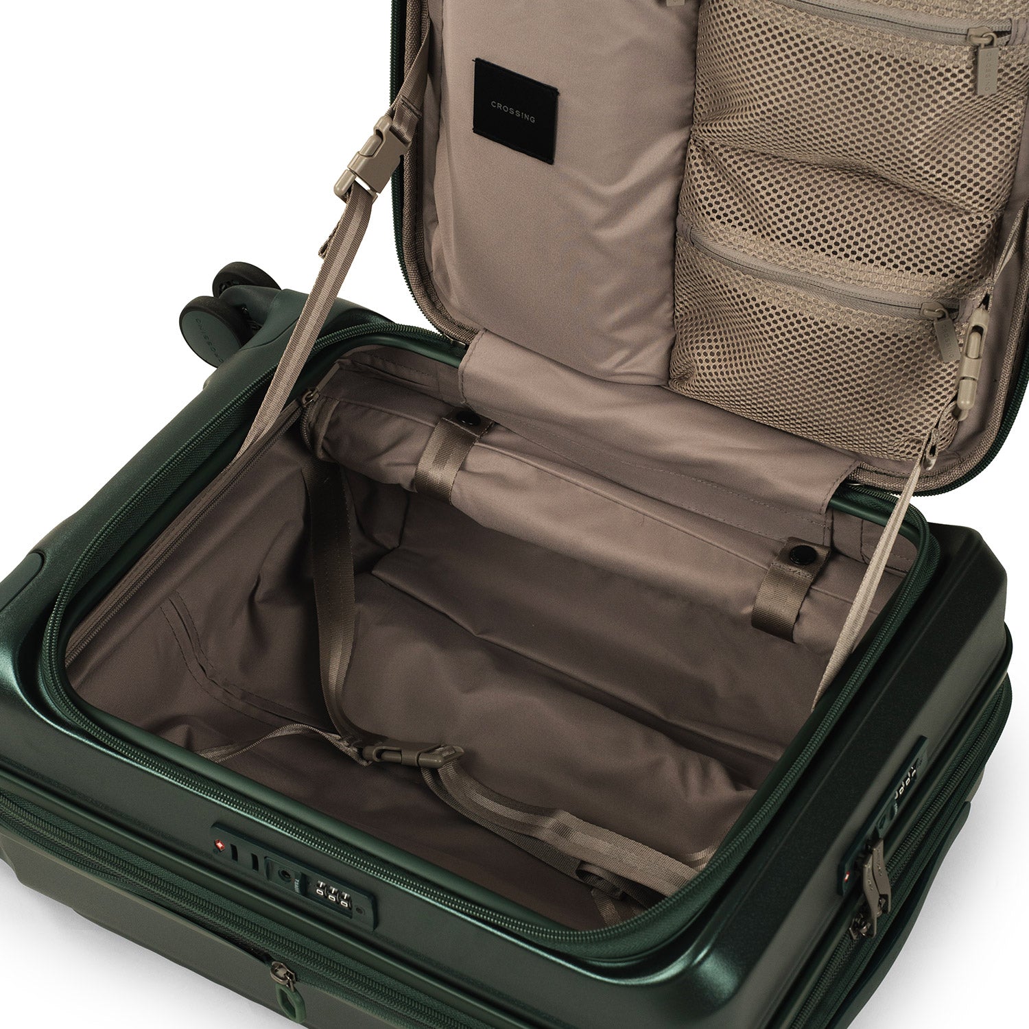 CROSSING INVI 20" Carry On Expandable Luggage With Front & Middle Access - Squash
