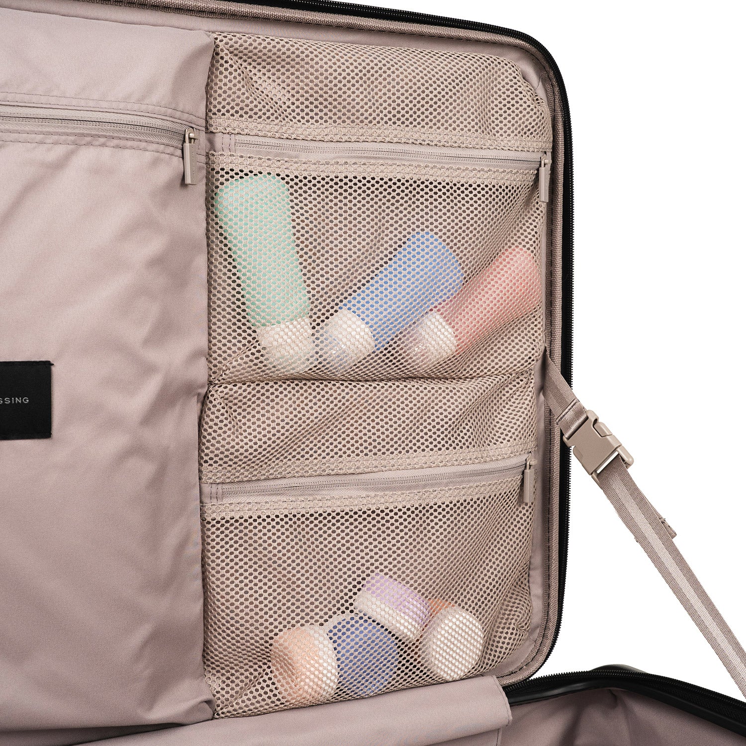 CROSSING INVI 25" Medium Expandable Luggage With Front & Middle Access - Latte