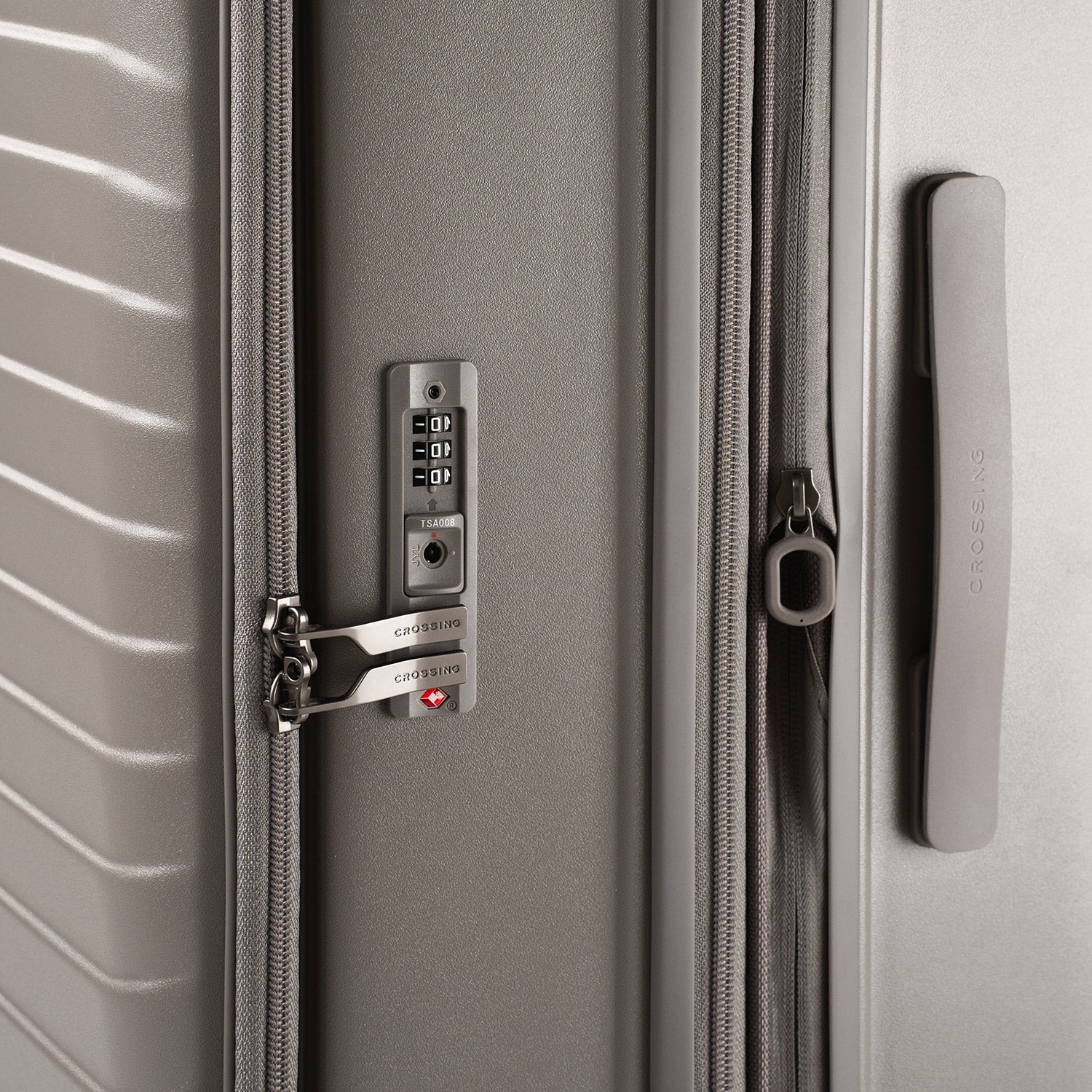 CROSSING INVI 25" Medium Expandable Luggage With Front & Middle Access - Latte