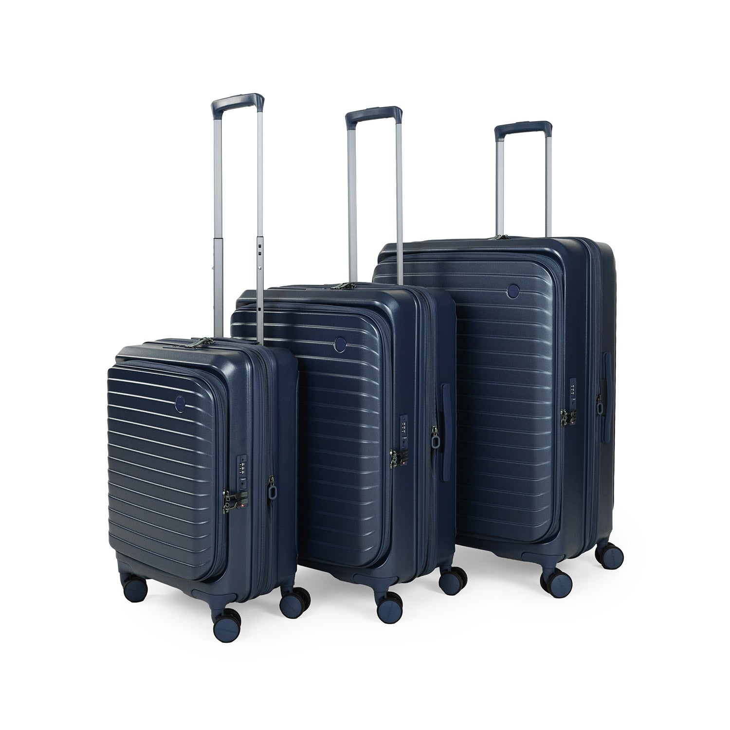 CROSSING INVI 25" Medium Expandable Luggage With Front & Middle Access - Navy