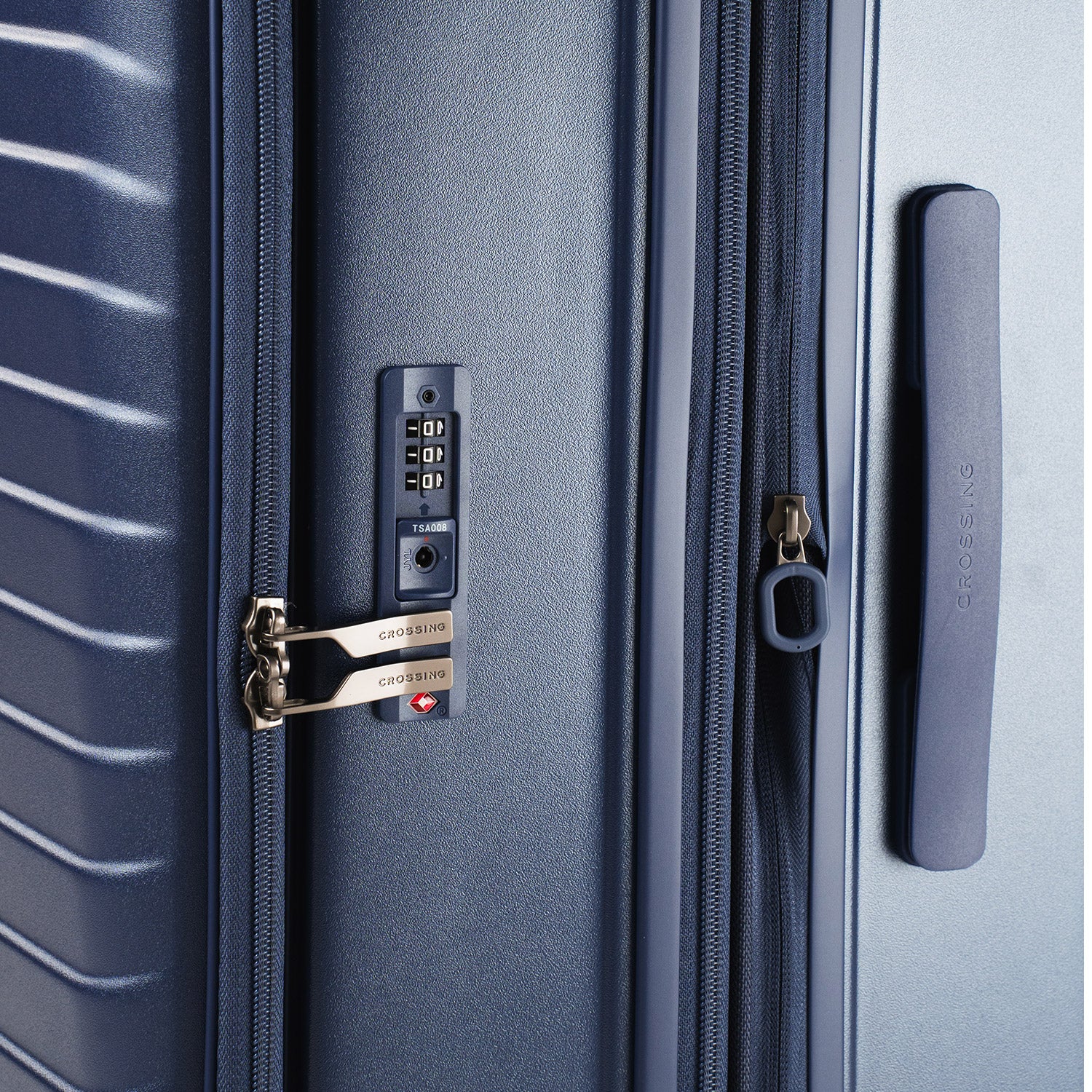 CROSSING INVI 25" Medium Expandable Luggage With Front & Middle Access - Navy