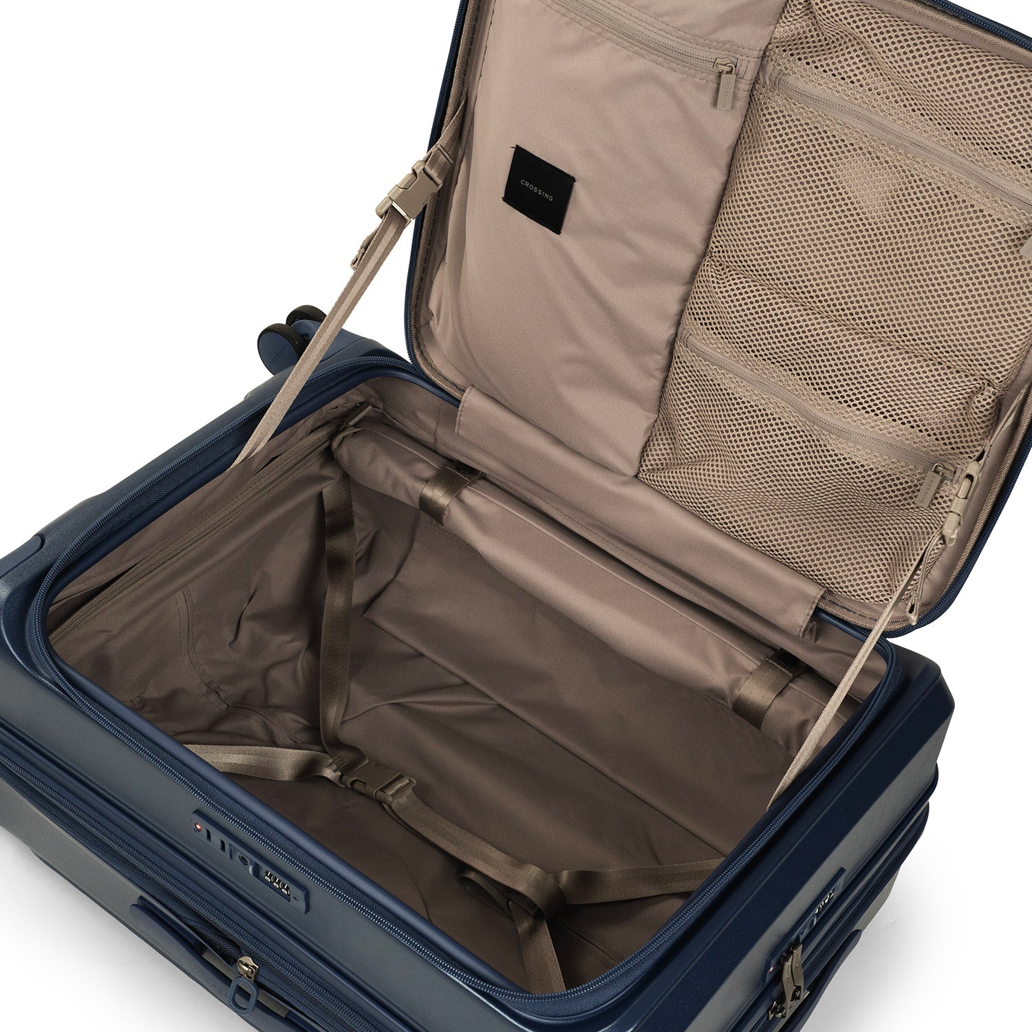 CROSSING INVI 25" Medium Expandable Luggage With Front & Middle Access - Navy