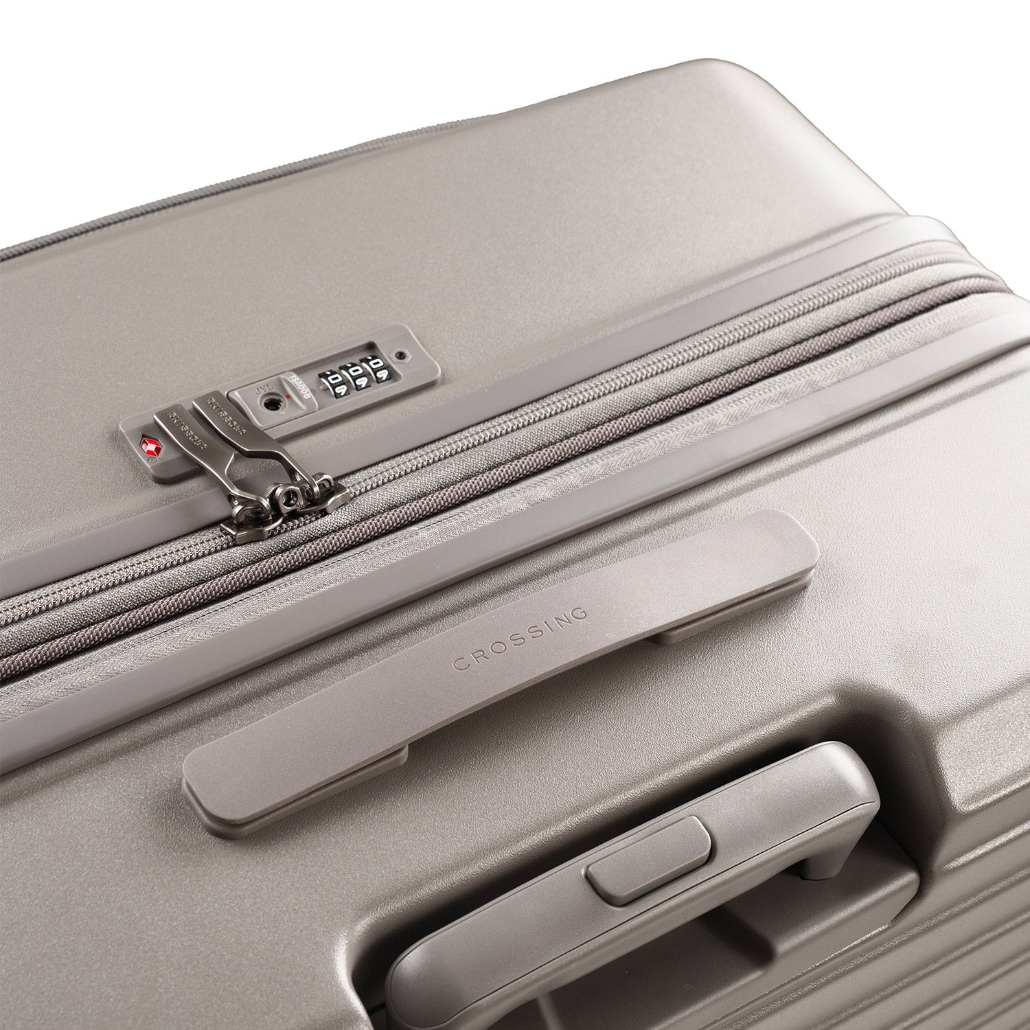 CROSSING INVI 30" Large Expandable Luggage With Front & Middle Access - Latte