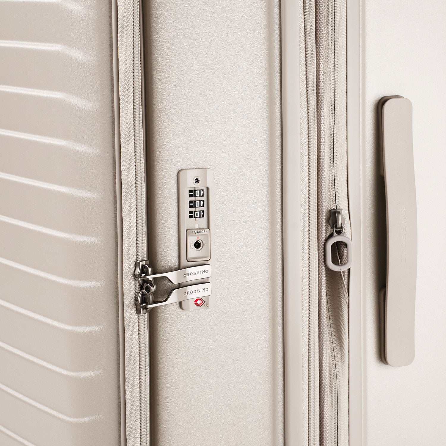 CROSSING INVI 30" Large Expandable Luggage With Front & Middle Access - Taupe