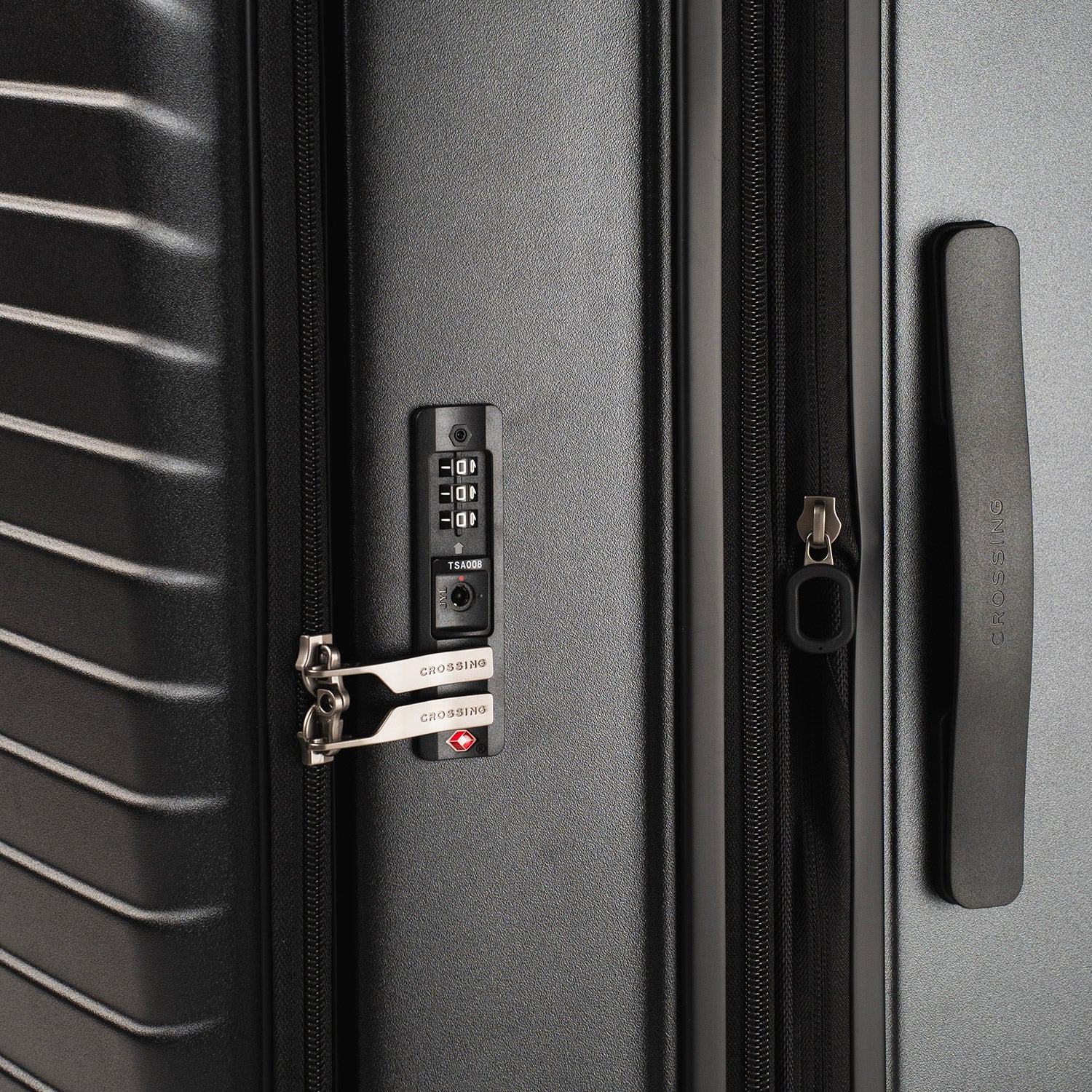 CROSSING INVI 30" Large Expandable Luggage With Front & Middle Access - Black