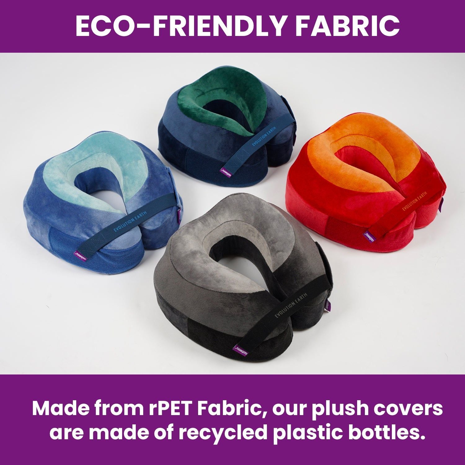 Cabeau Evolution Earth Travel Pillow - Water Blue/Light Blue