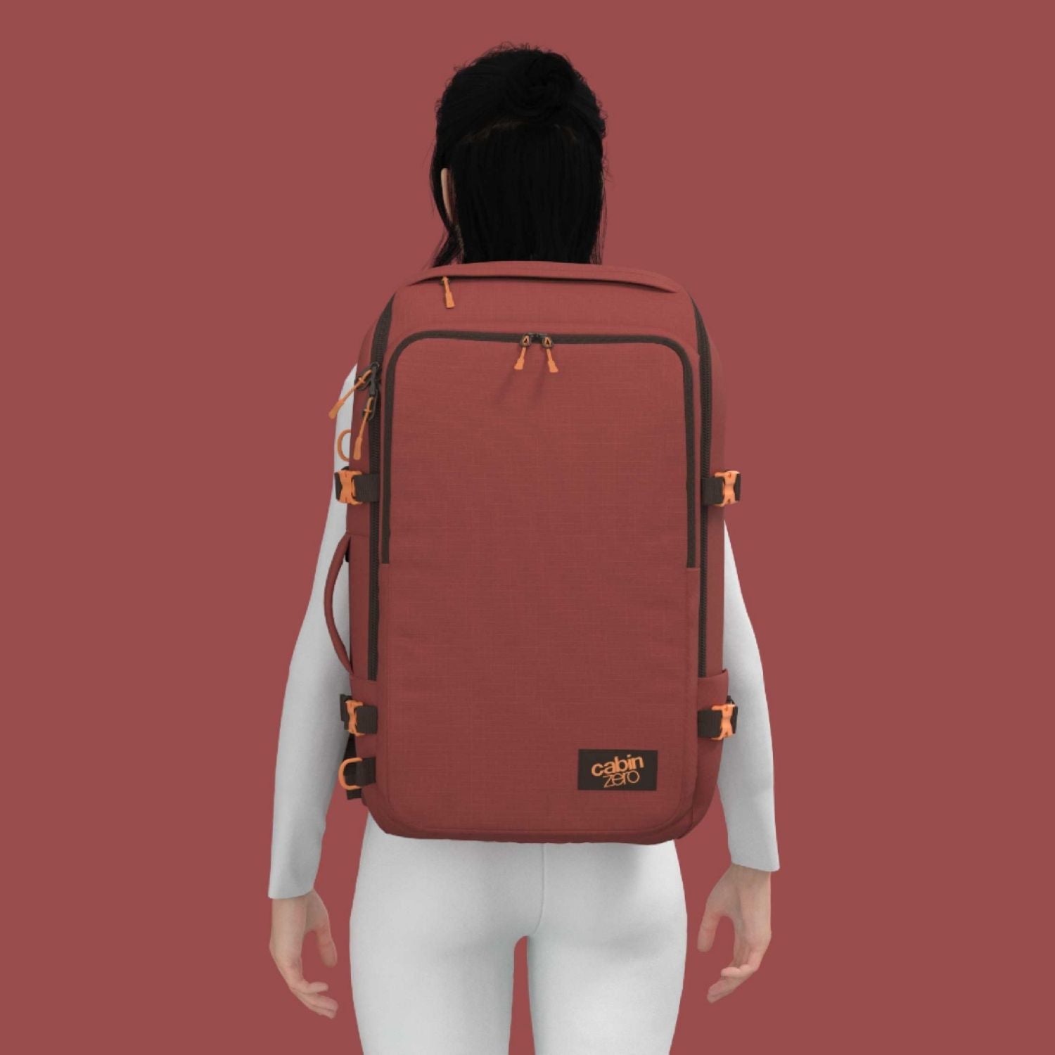 Cabinzero Adventure Pro Cabin Backpack 42L (Sangria Red)