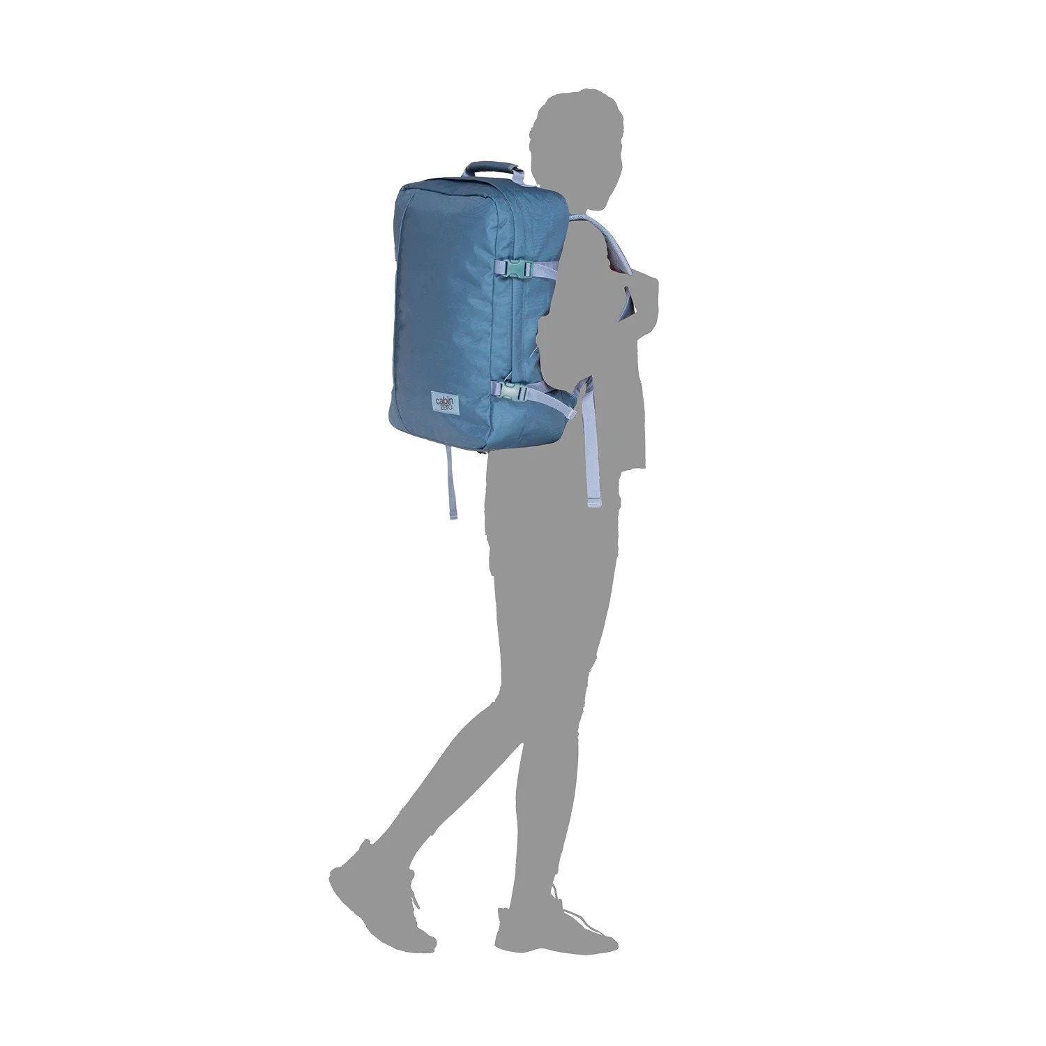 Cabinzero Classic Ultra Light Cabin Bag With Luggage Trackers 44L - Aruba Blue