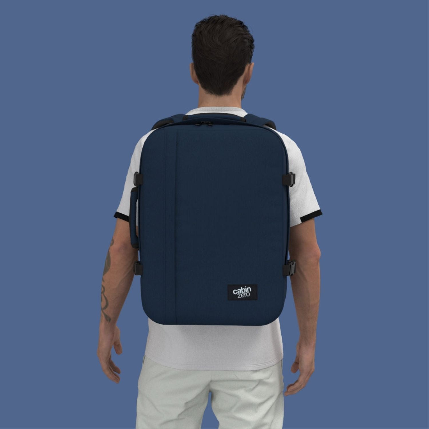 Cabinzero Classic Ultra Light Cabin Bag With Luggage Trackers 44L - Navy