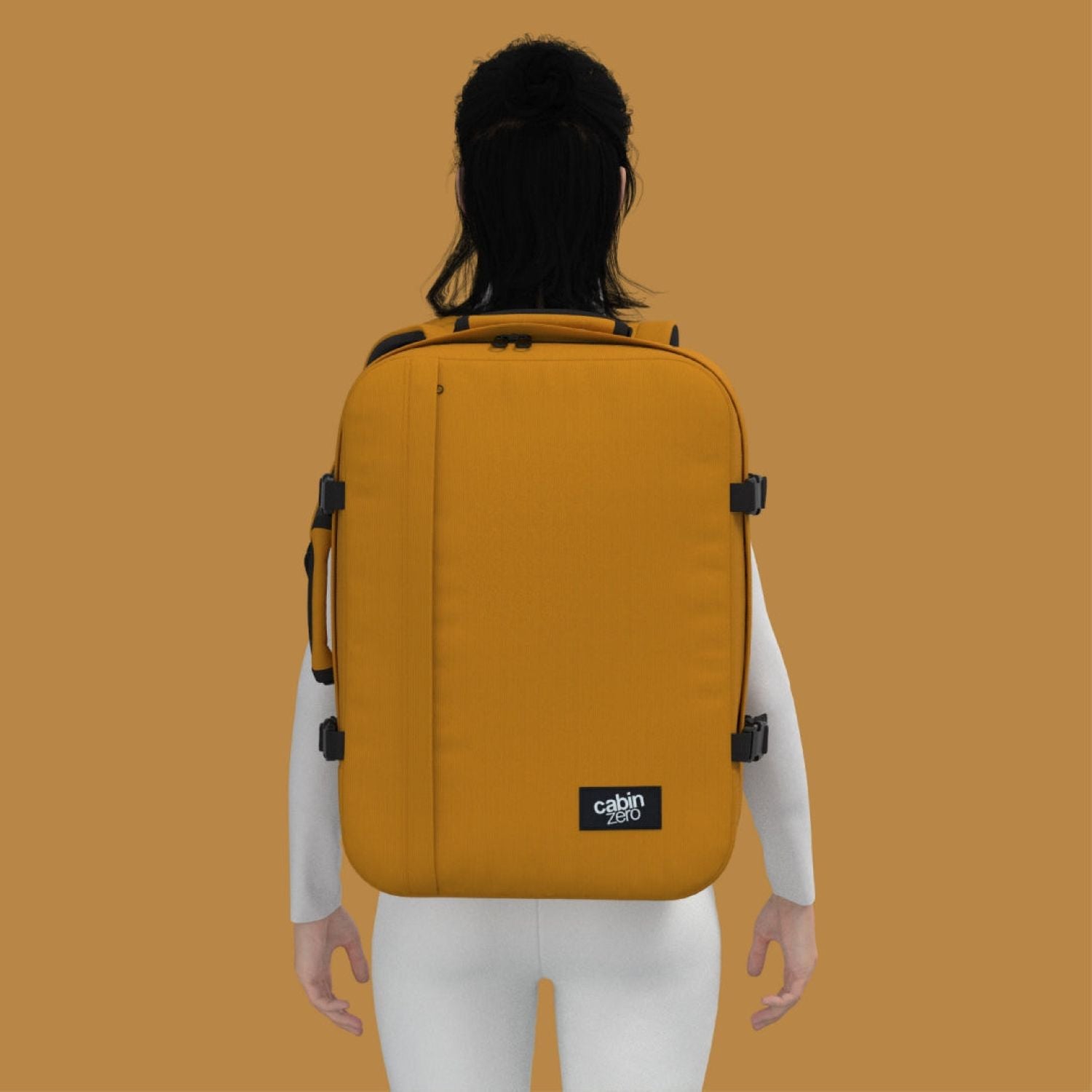 Cabinzero Classic Ultra Light Cabin Bag With Luggage Trackers 44L (Orange Chill)