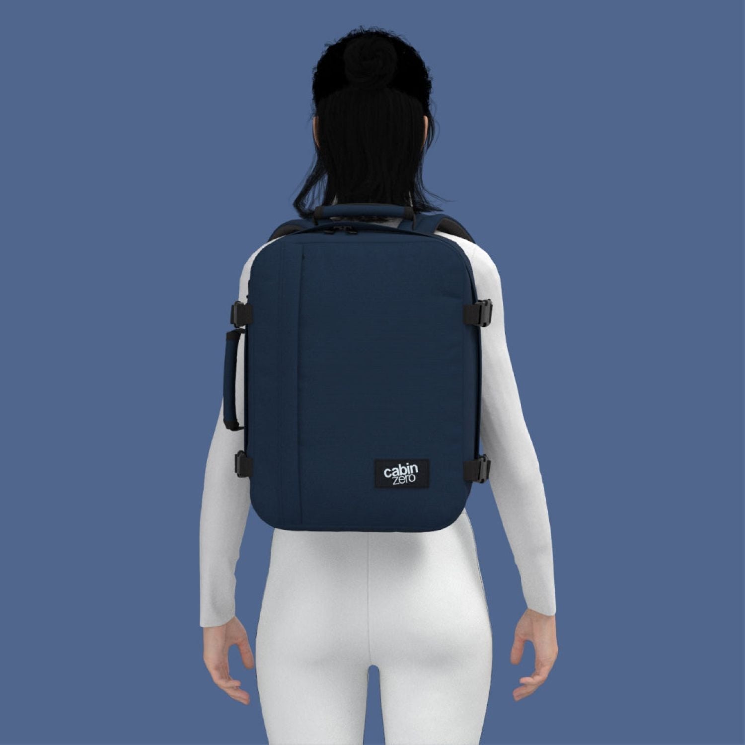 Cabinzero Mini Ultra Light Cabin Bag With Luggage Trackers 28L (Navy)