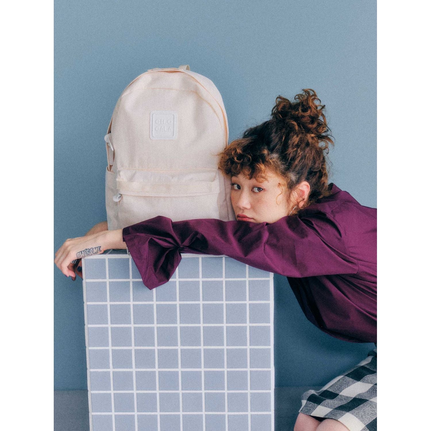 Cilocala Regular Backpack Middle (Milky)