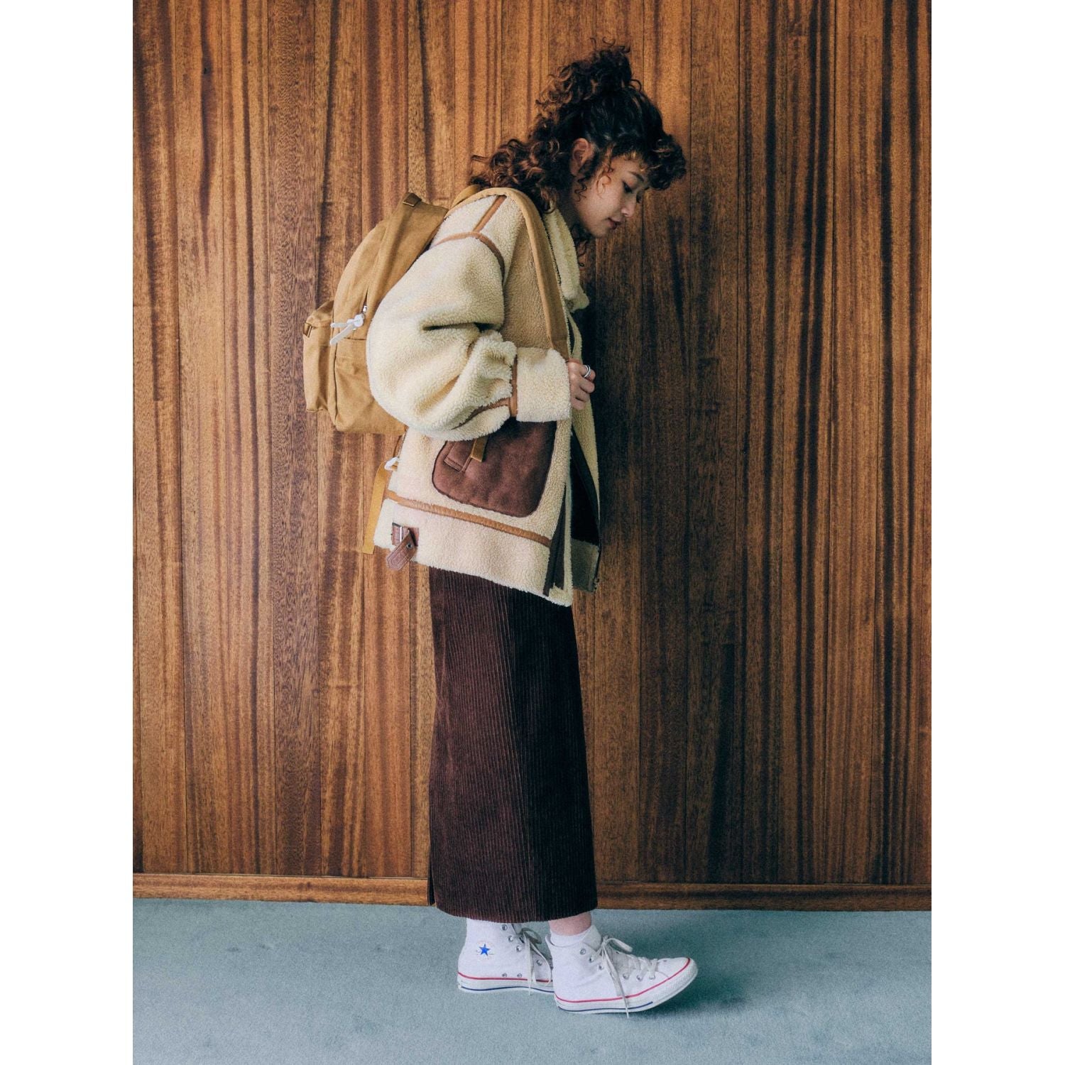 Cilocala Regular Backpack Middle (Sand)