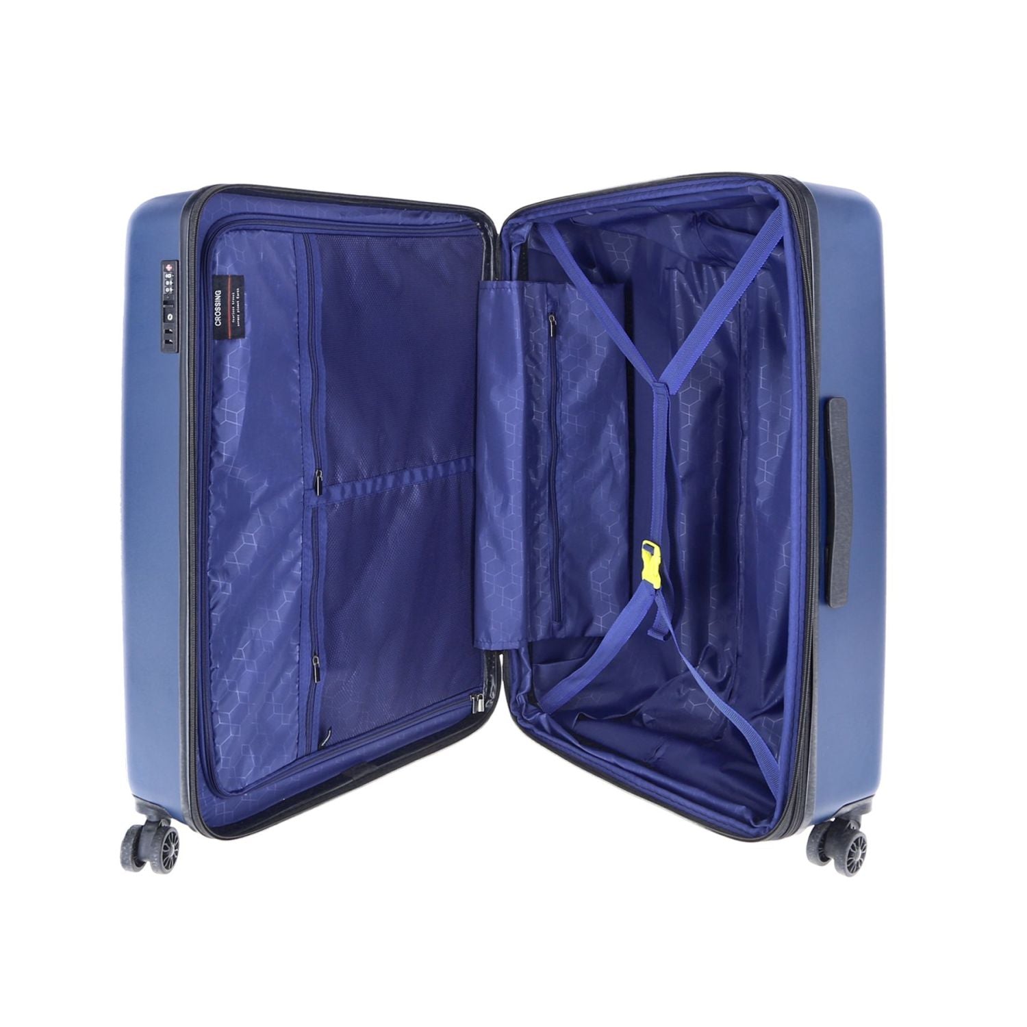 Crossing Wanderer Polycarbonate Expandable 20" Carry On Luggage Spinner - Blue